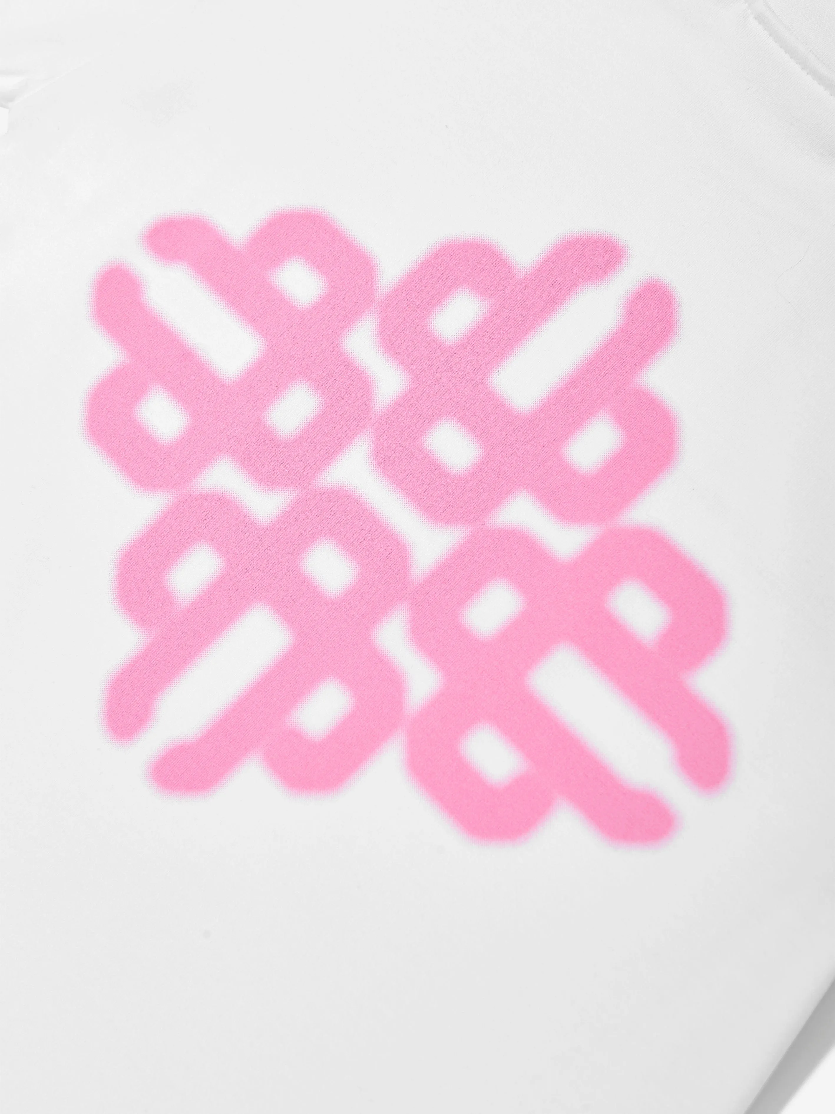 Kinder T-Shirt mit verwaschenem grafischem Emblem in Weiß
