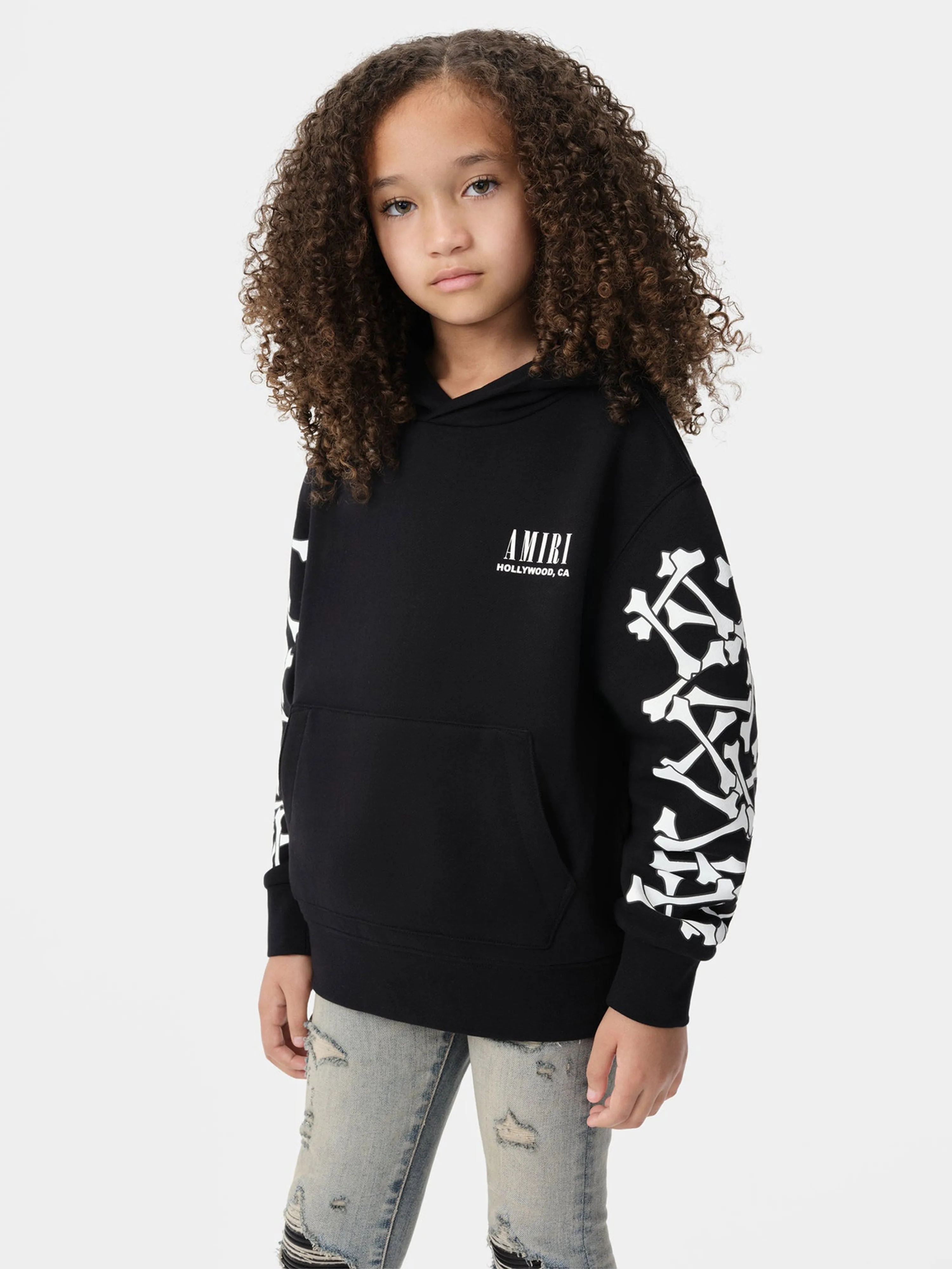 Kids Bones Hoodie in Schwarz