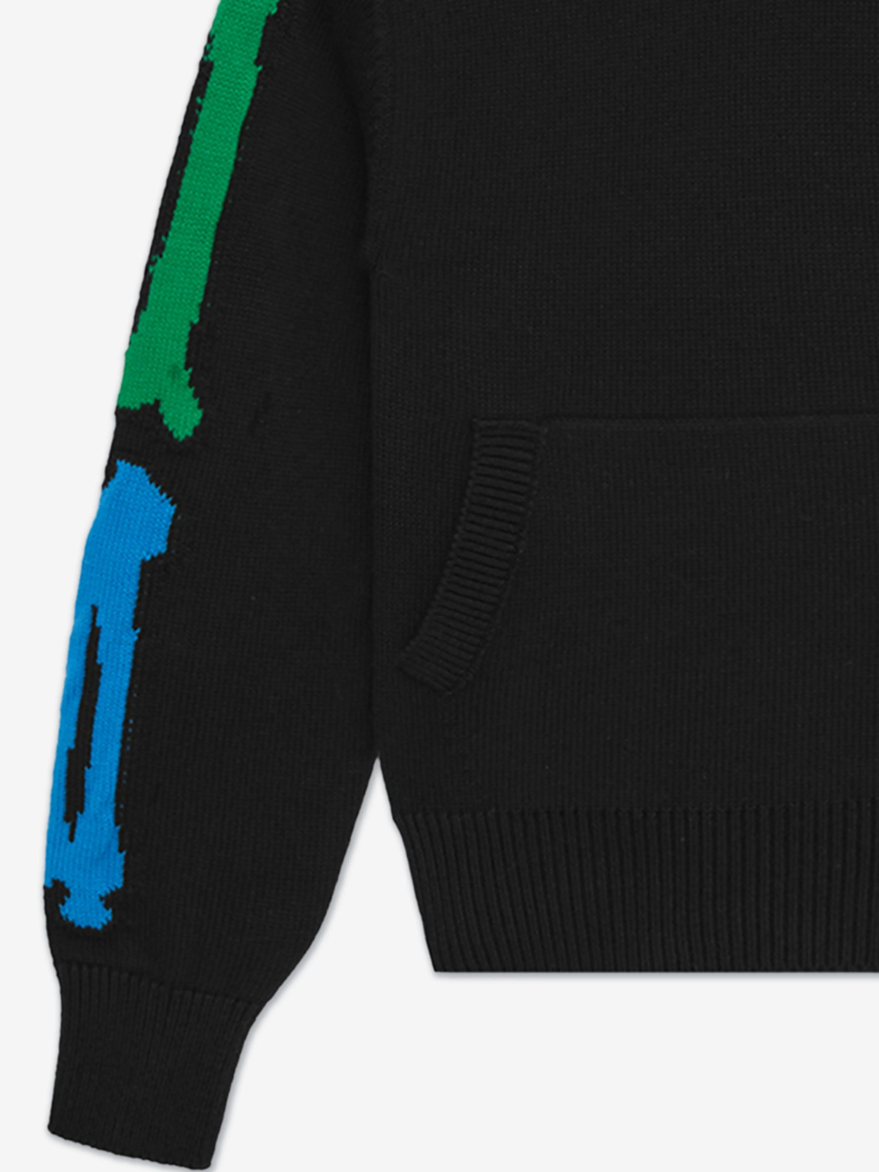 Kids Bones Hoodie in Schwarz