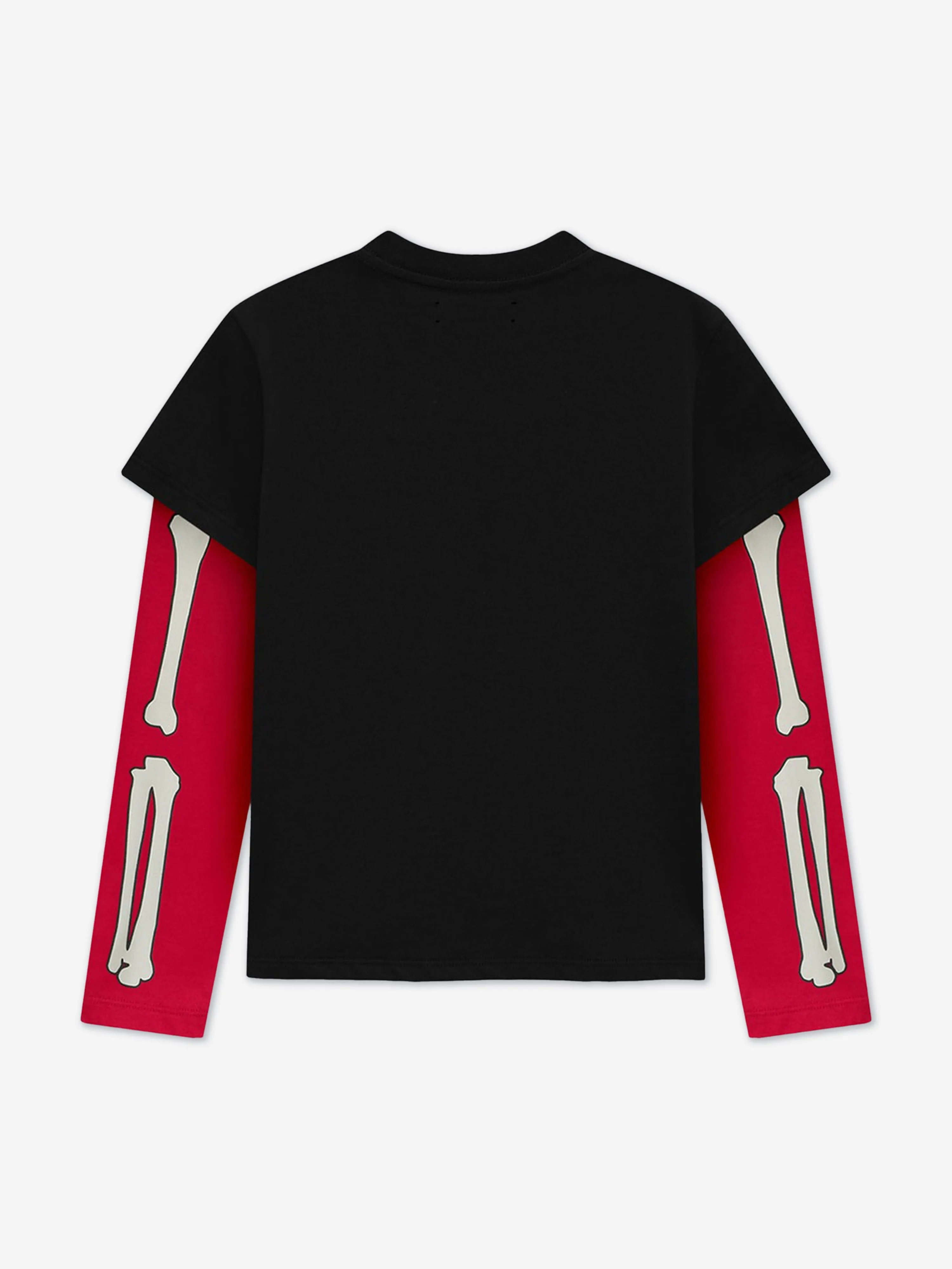 Kinder Knochen Langarm T-Shirt in Schwarz