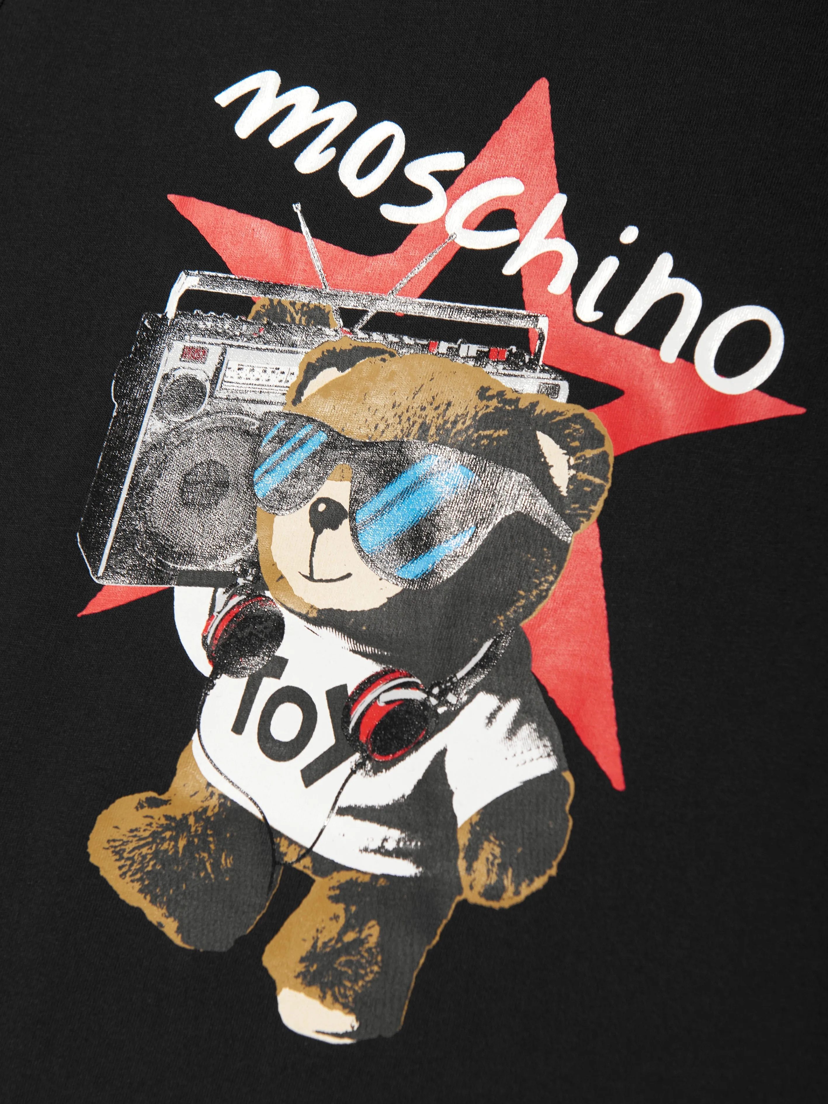 Kids Boombox Teddy T-Shirt in Schwarz