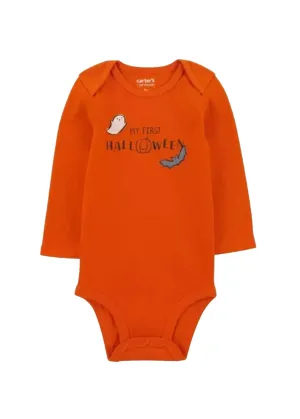 Kinder Body für Jungen mit Aufdruck, Orange