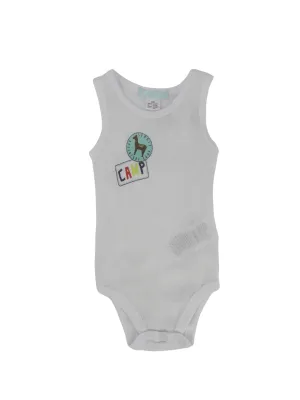 Kinder Jungen Body mit Aufdruck, Weiß