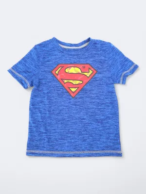 Jungen T-Shirt mit Grafikdruck für Sport, Blau