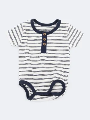Kinder Body für Jungen, gestreift, Marineblau/Weiß