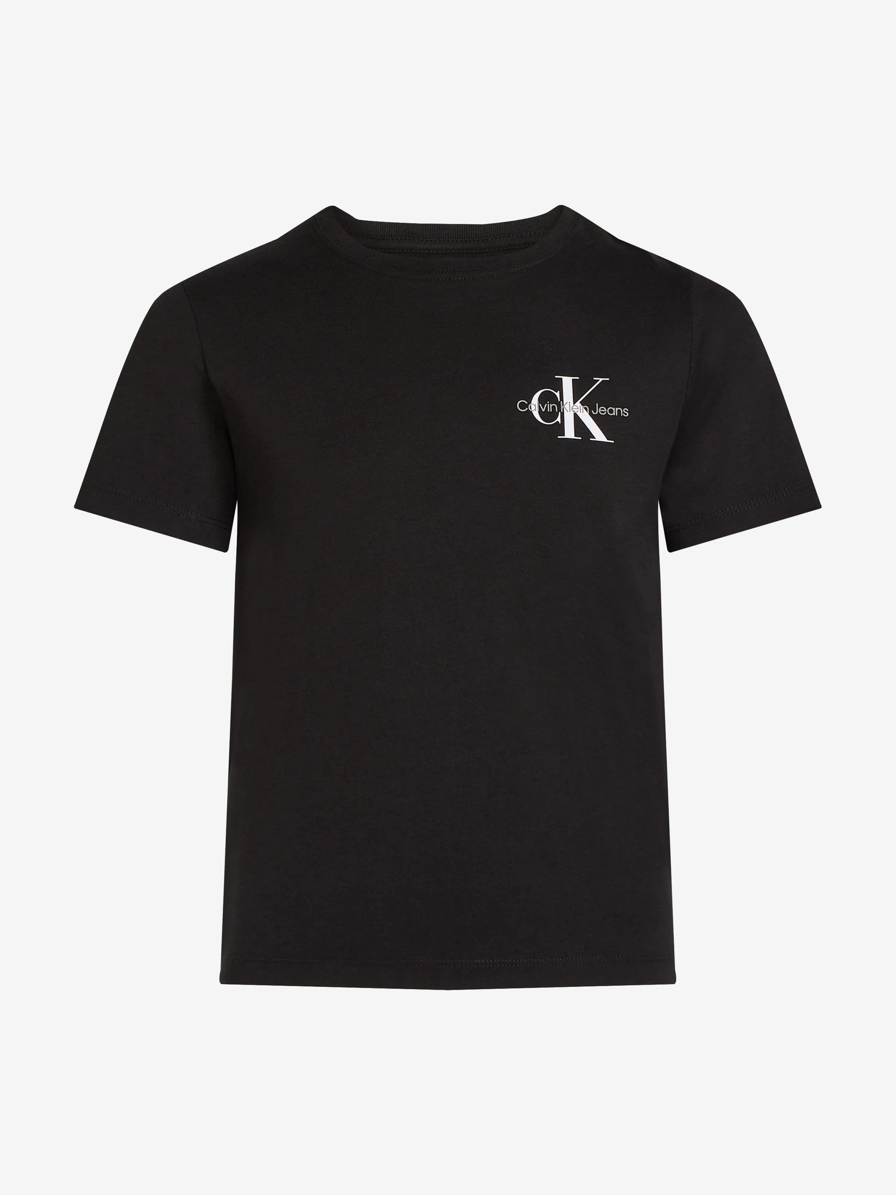 Kids Chest Monologo T-Shirt in Schwarz