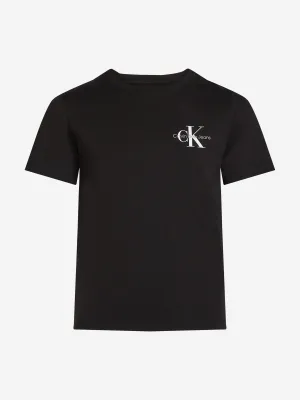 Kids Chest Monologo T-Shirt in Schwarz