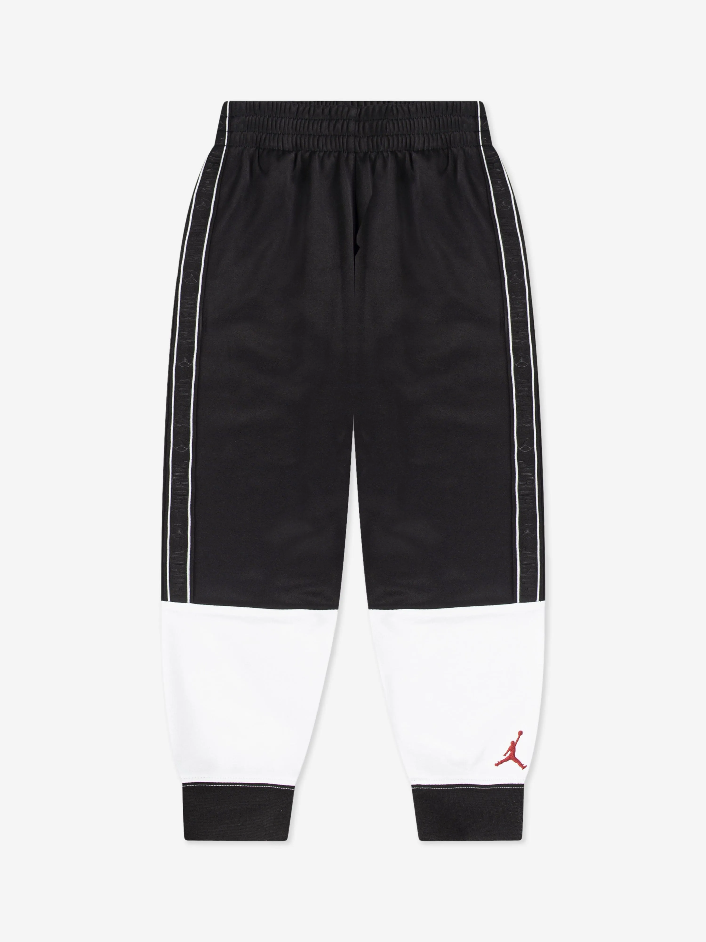 Kinder Colourblock-Trikot-Taping-Jogginganzug in Schwarz