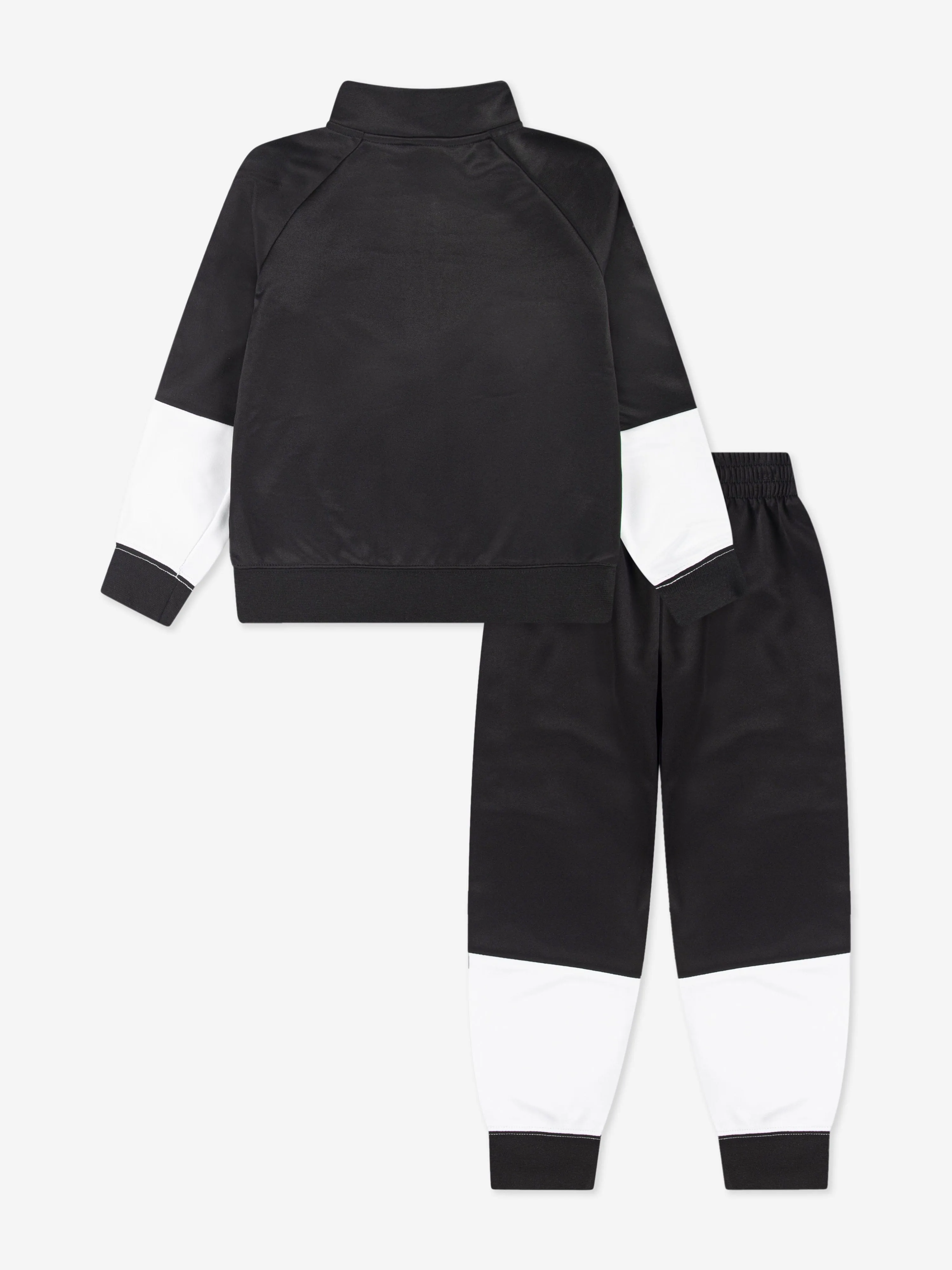 Kinder Colourblock-Trikot-Taping-Jogginganzug in Schwarz
