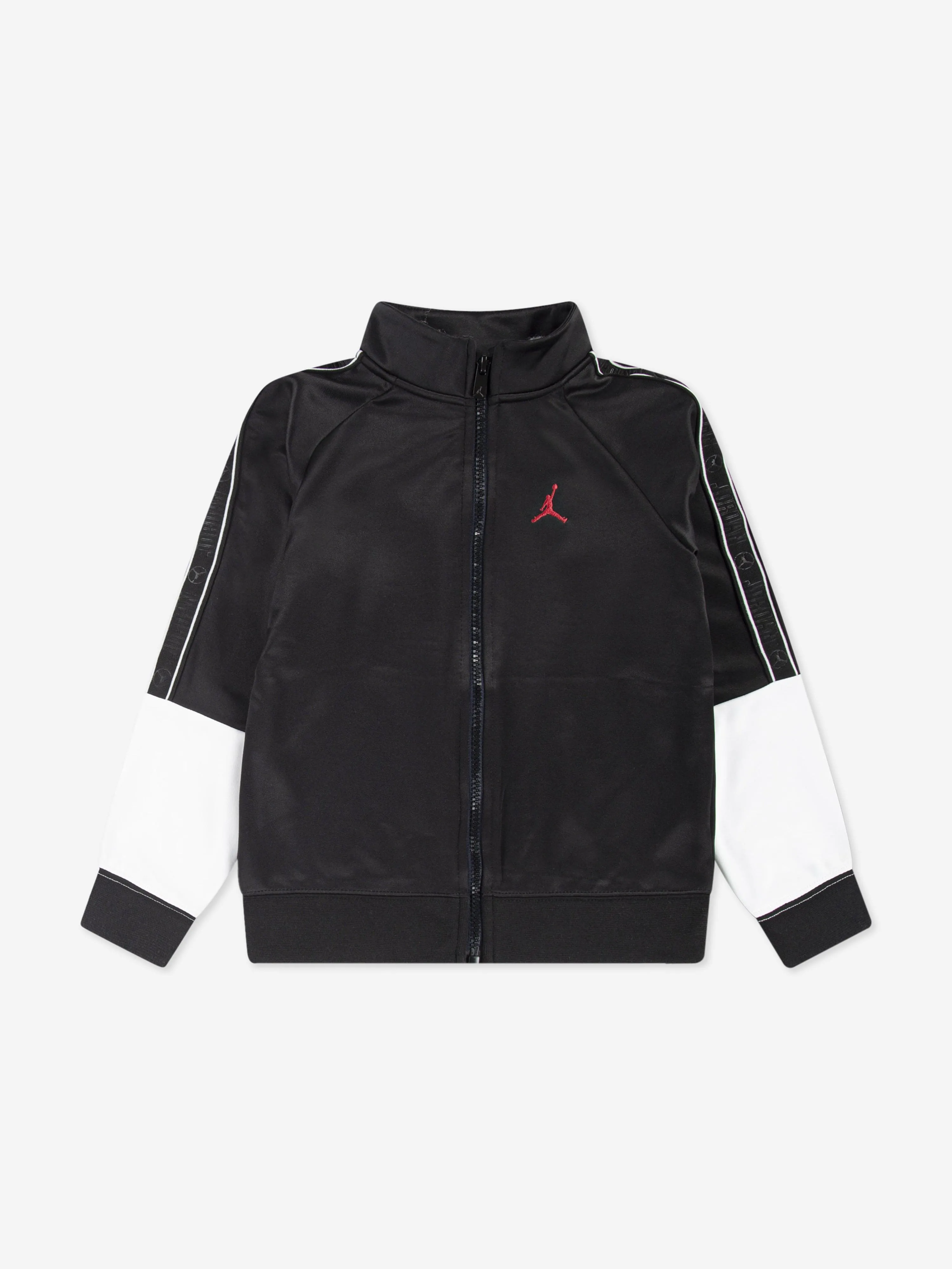 Kinder Colourblock-Trikot-Taping-Jogginganzug in Schwarz