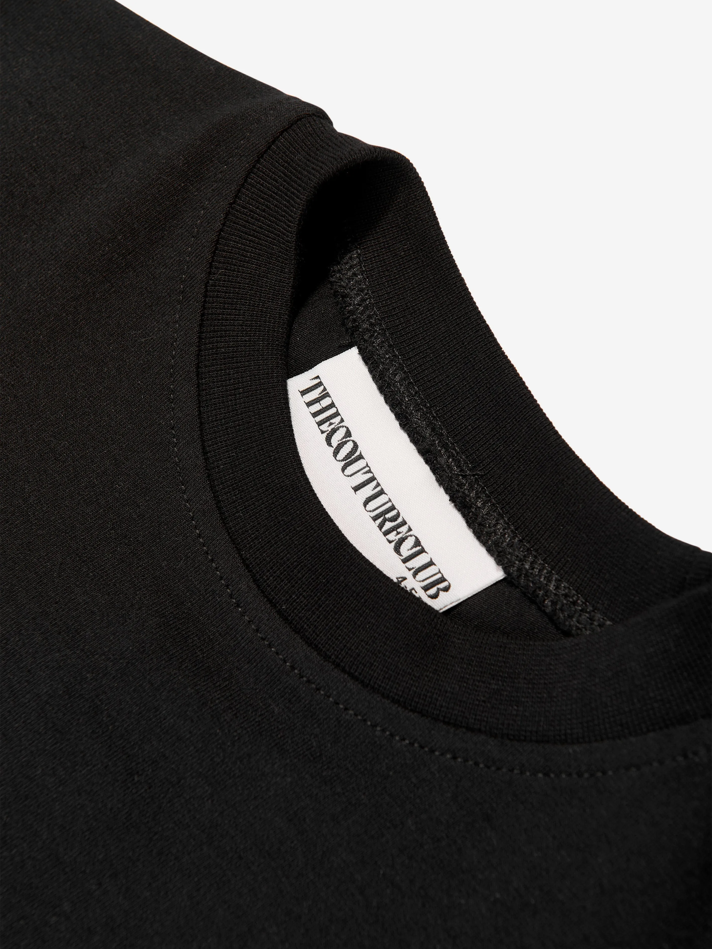 Kinder T-Shirt mit Emblem-Applikation in Schwarz
