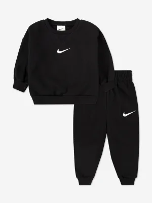Kinder Essential Fleece Trainingsanzug in Schwarz