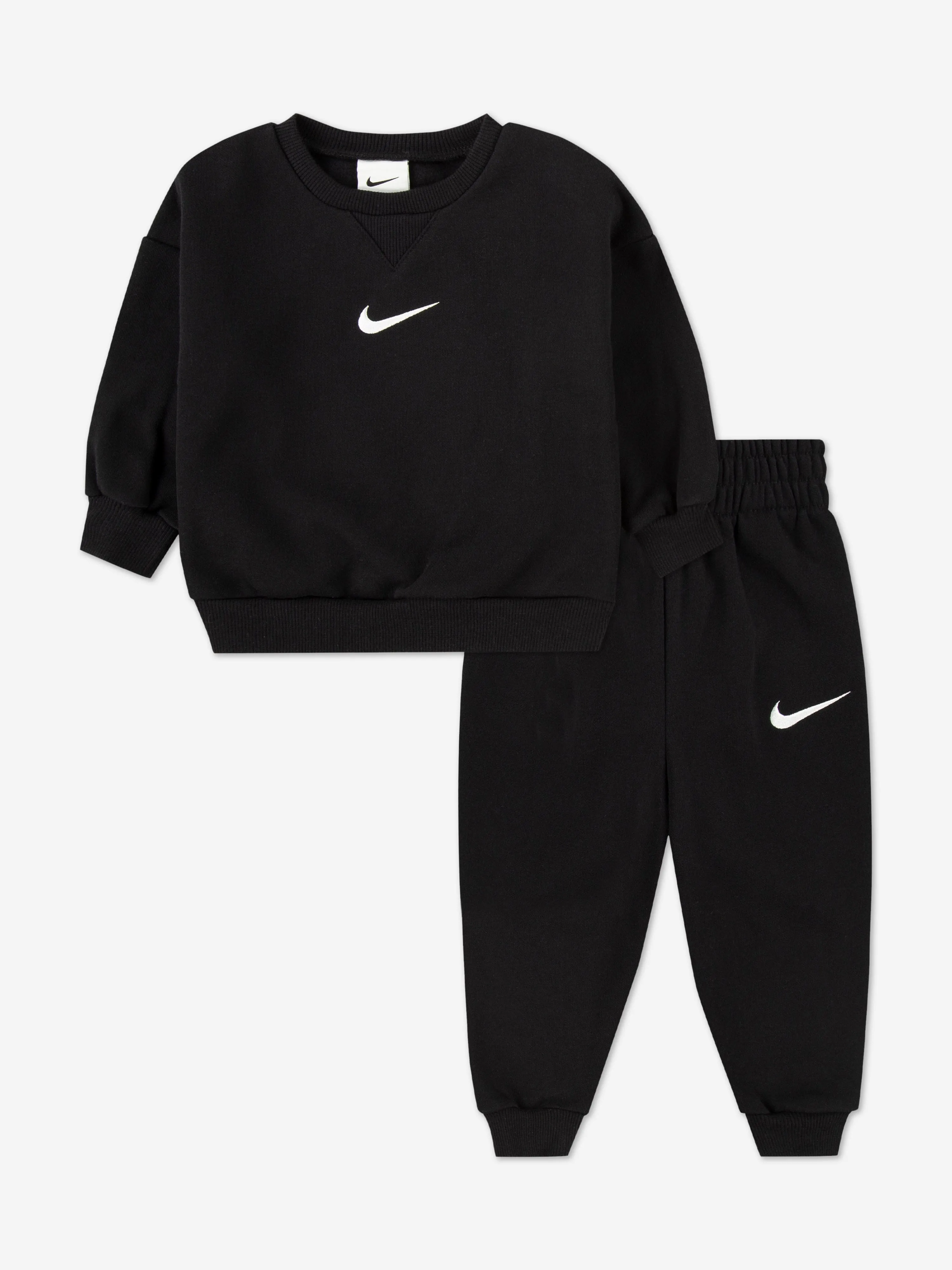 Kinder Essential Fleece Trainingsanzug in Schwarz