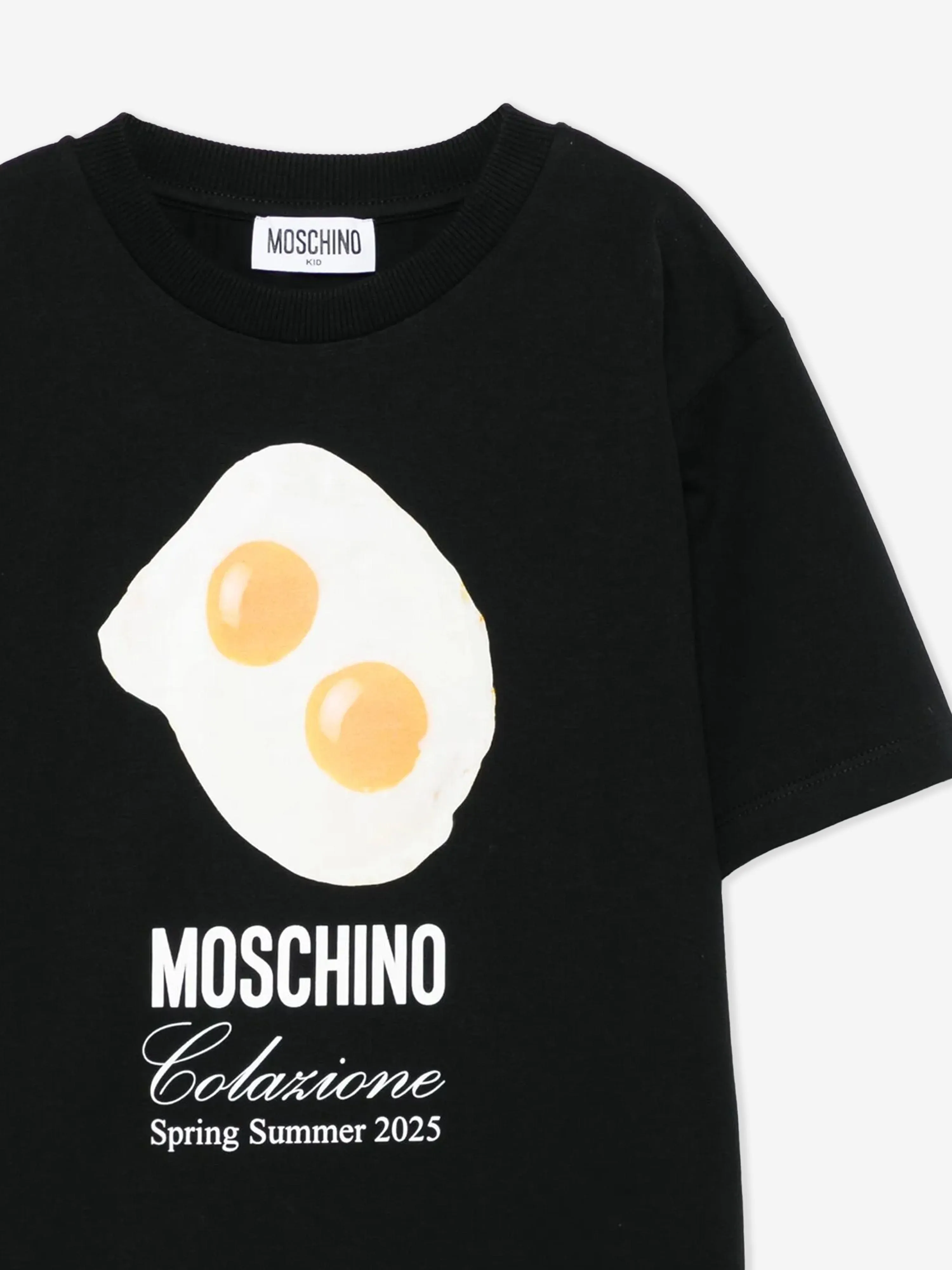 Kinder T-Shirt mit Spiegelei-Logo in Schwarz