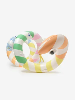Riesige aufblasbare Poolnudel für Kinder in mehrfarbigem Sorbet-Streifen-Design (245cm)