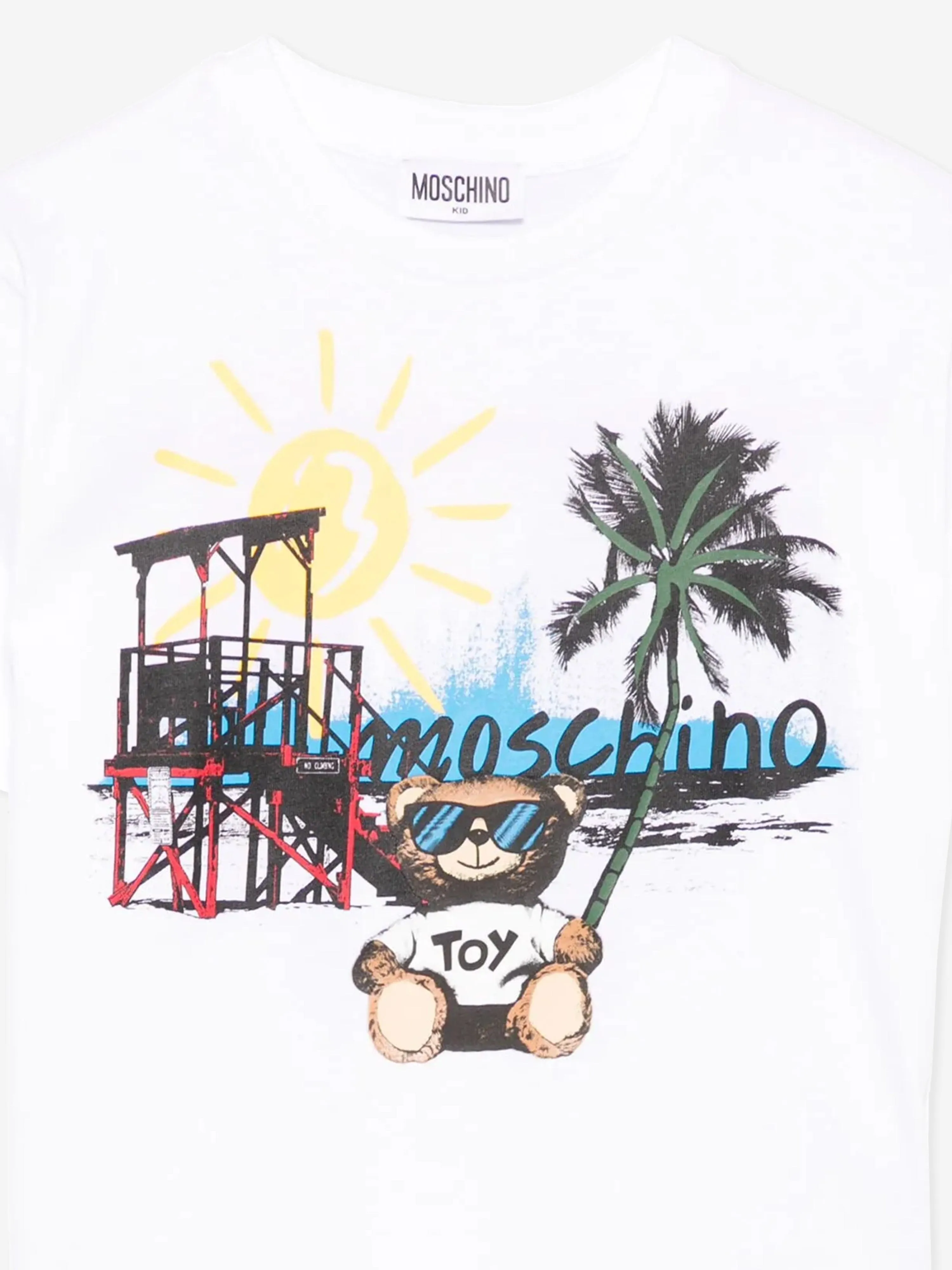 Kinder Urlaubsbär T-Shirt in Weiß
