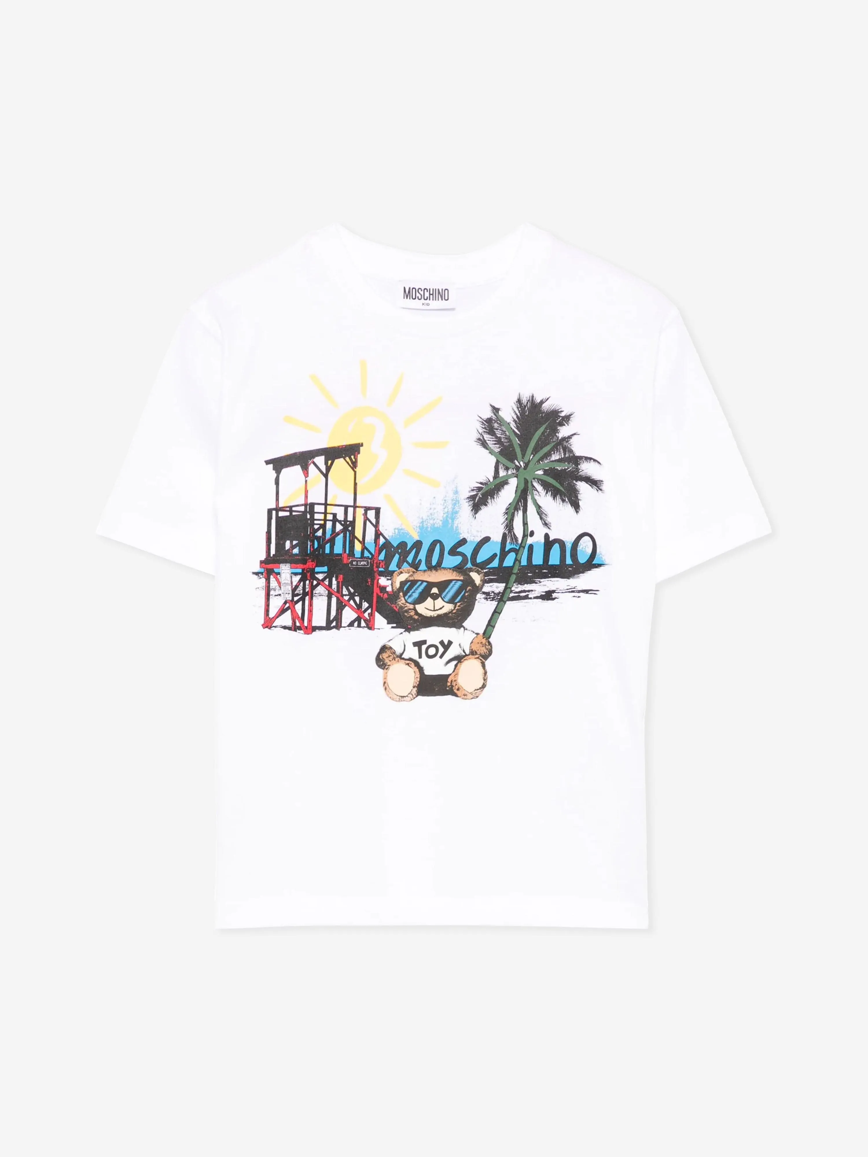 Kinder Urlaubsbär T-Shirt in Weiß