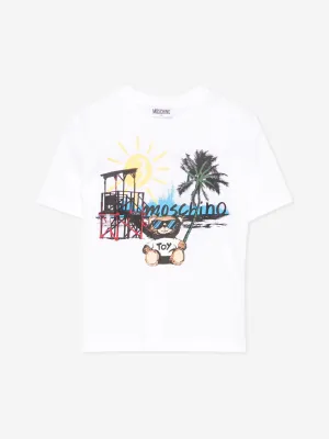 Kinder Urlaubsbär T-Shirt in Weiß