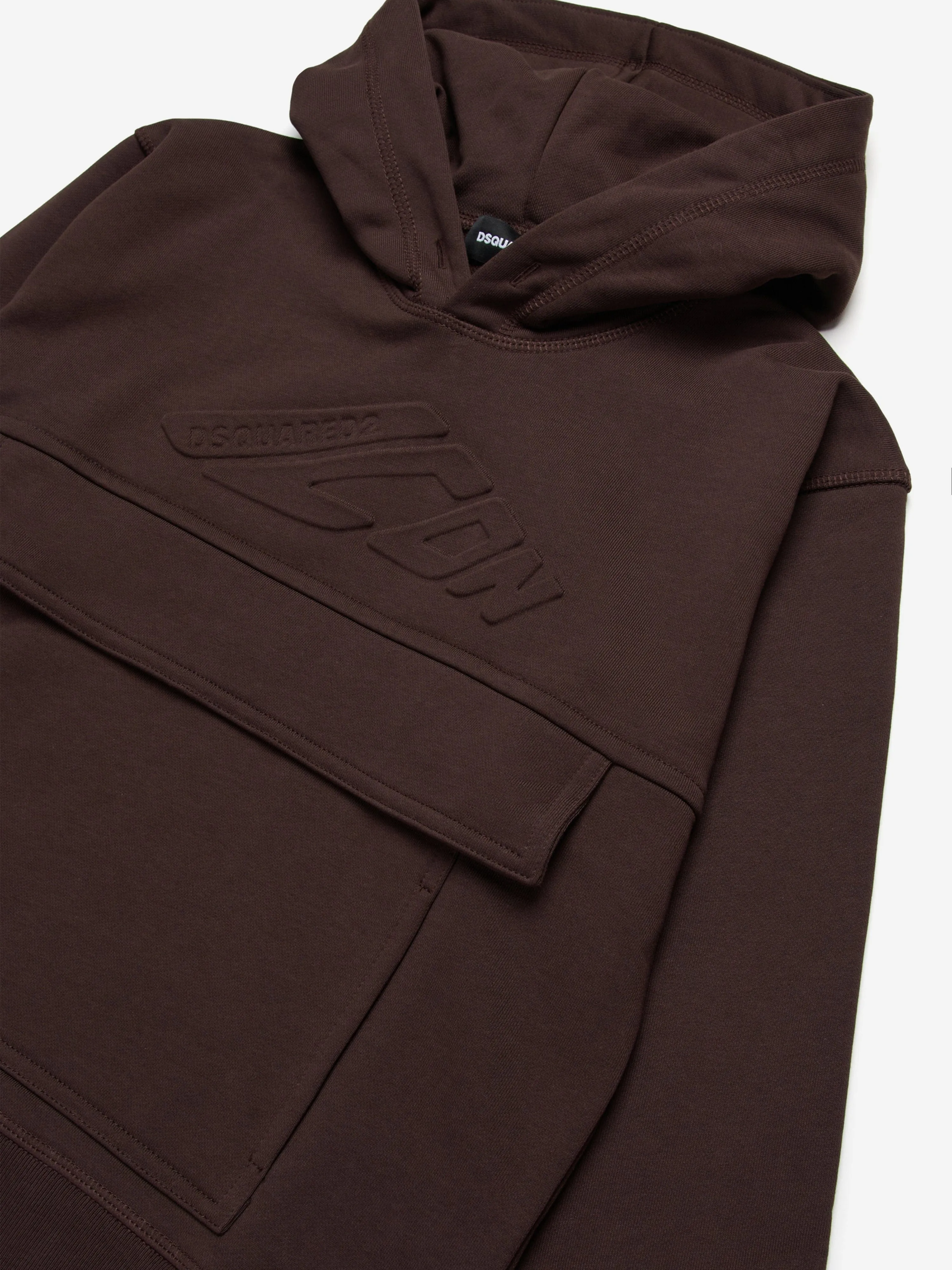 Kinder Icon Pocket Hoodie in Braun