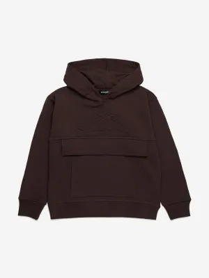 Kinder Icon Pocket Hoodie in Braun