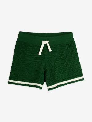 Kinder Eidechsen-Patch Häkel-Strick-Shorts in Grün