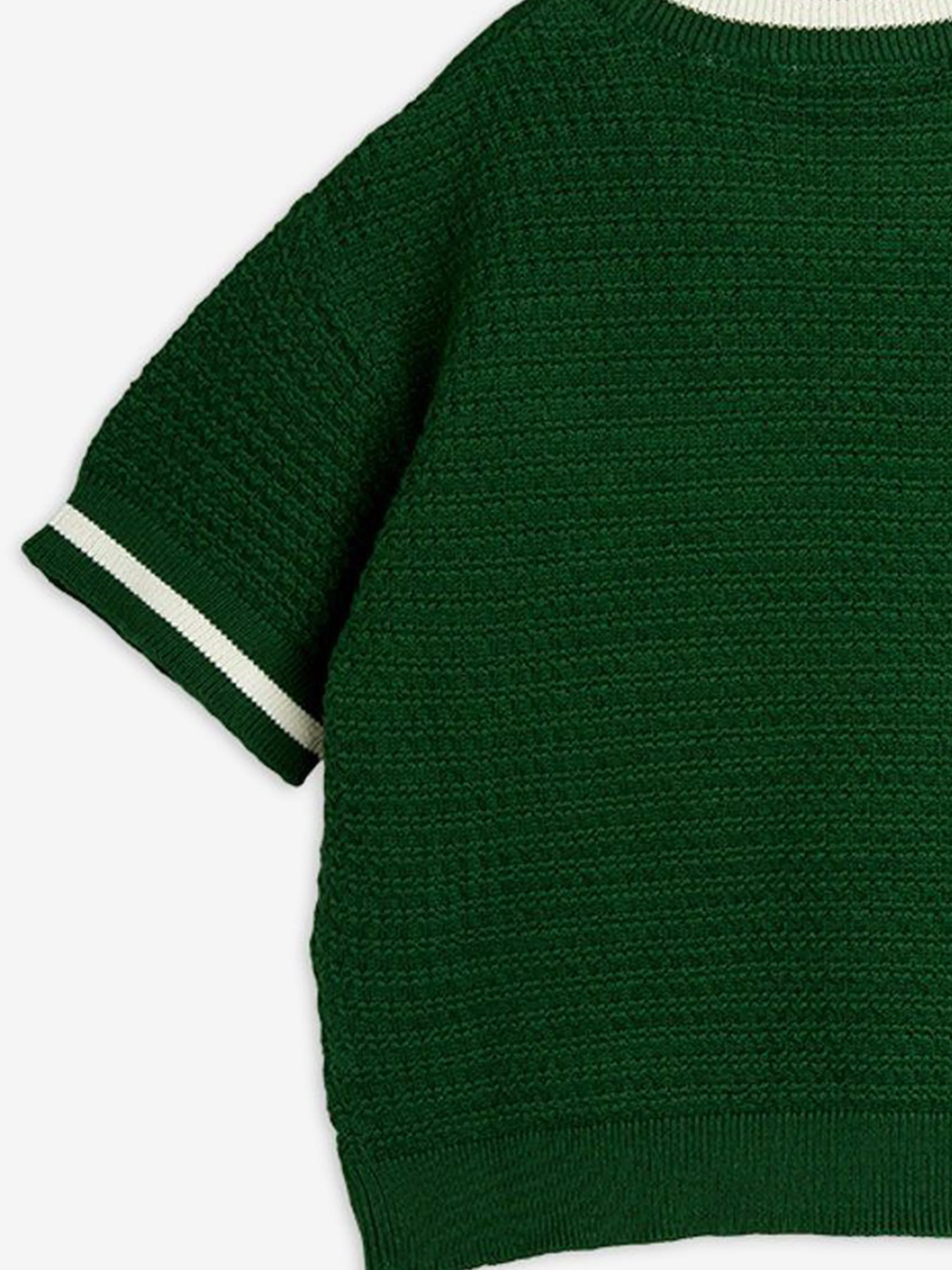 Kinder Lizard Patch Häkel-Strick-T-Shirt in Grün