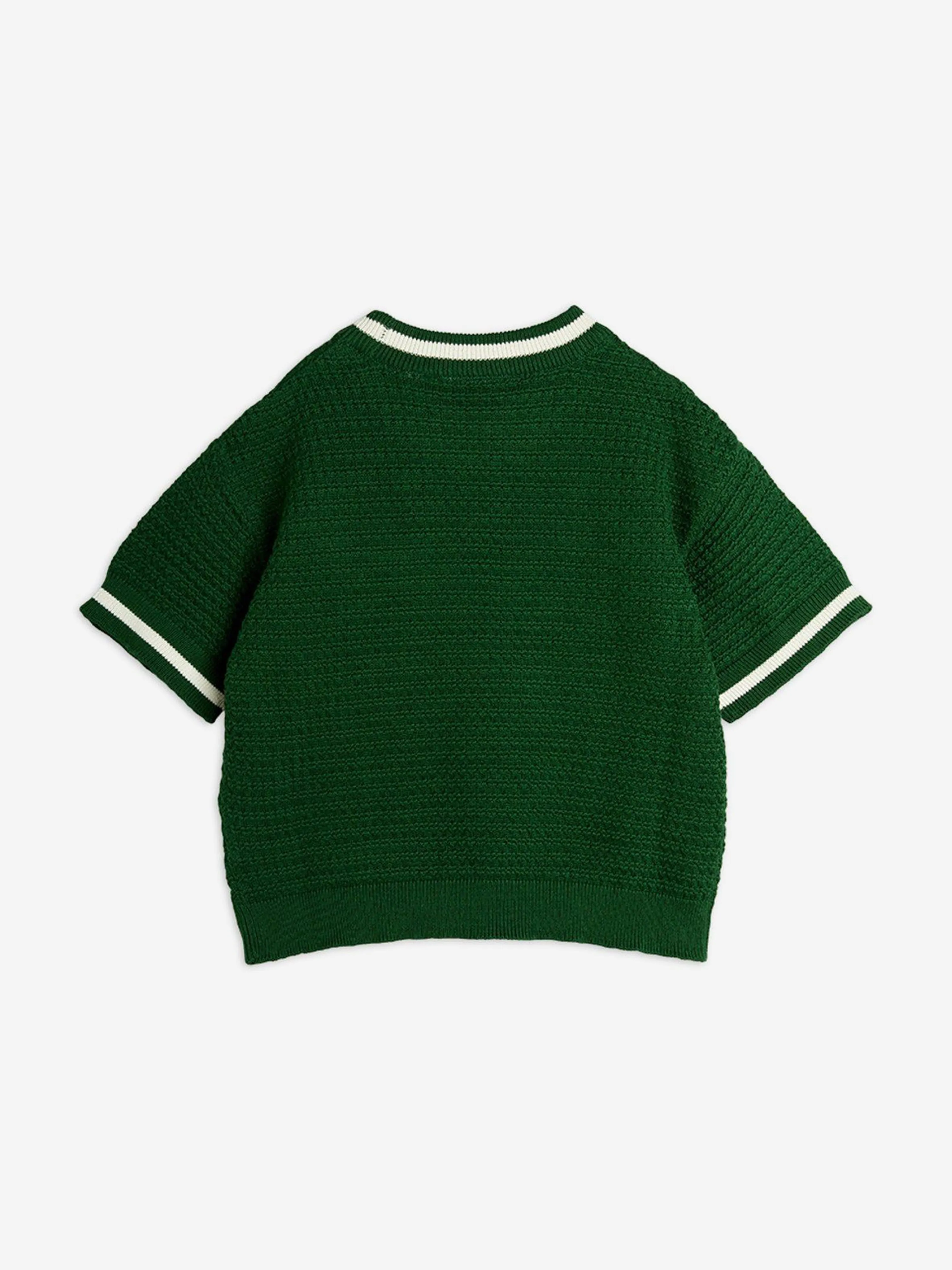 Kinder Lizard Patch Häkel-Strick-T-Shirt in Grün