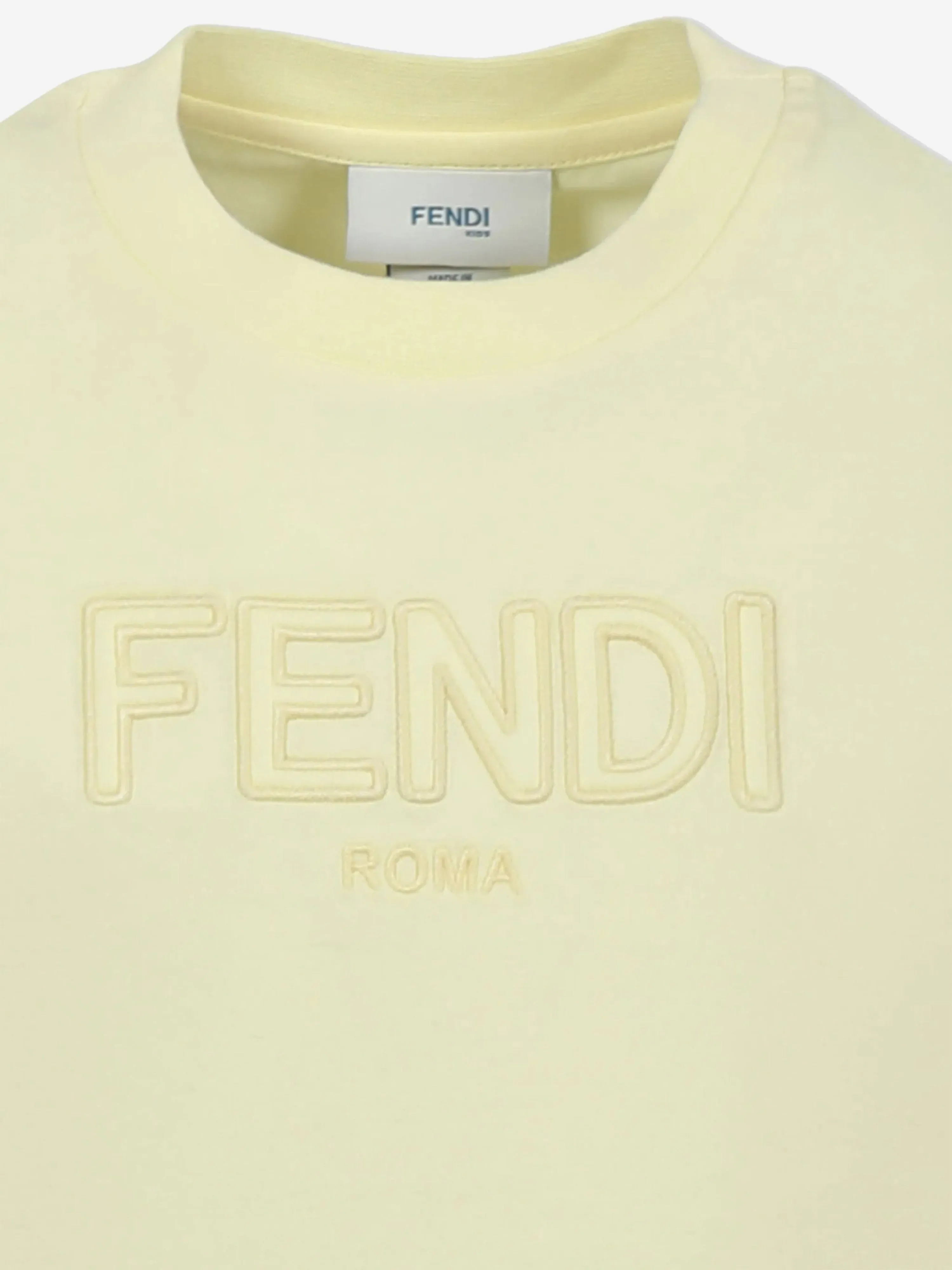 Kinder Logo T-Shirt in Gelb