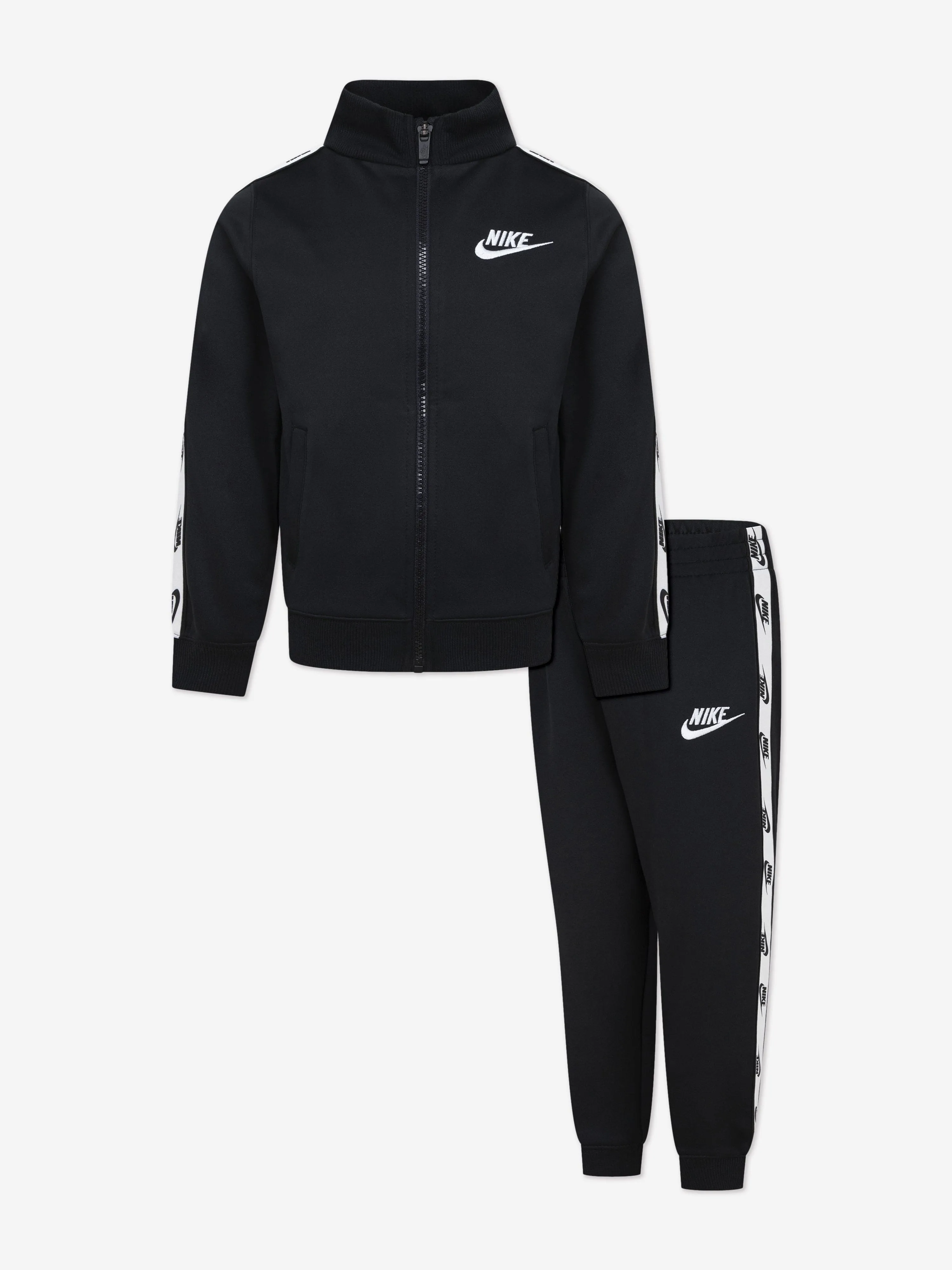 Kids Logo Tape Tracksuit in Schwarz