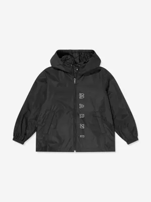 Kinder Logo Reißverschlussjacke in Schwarz