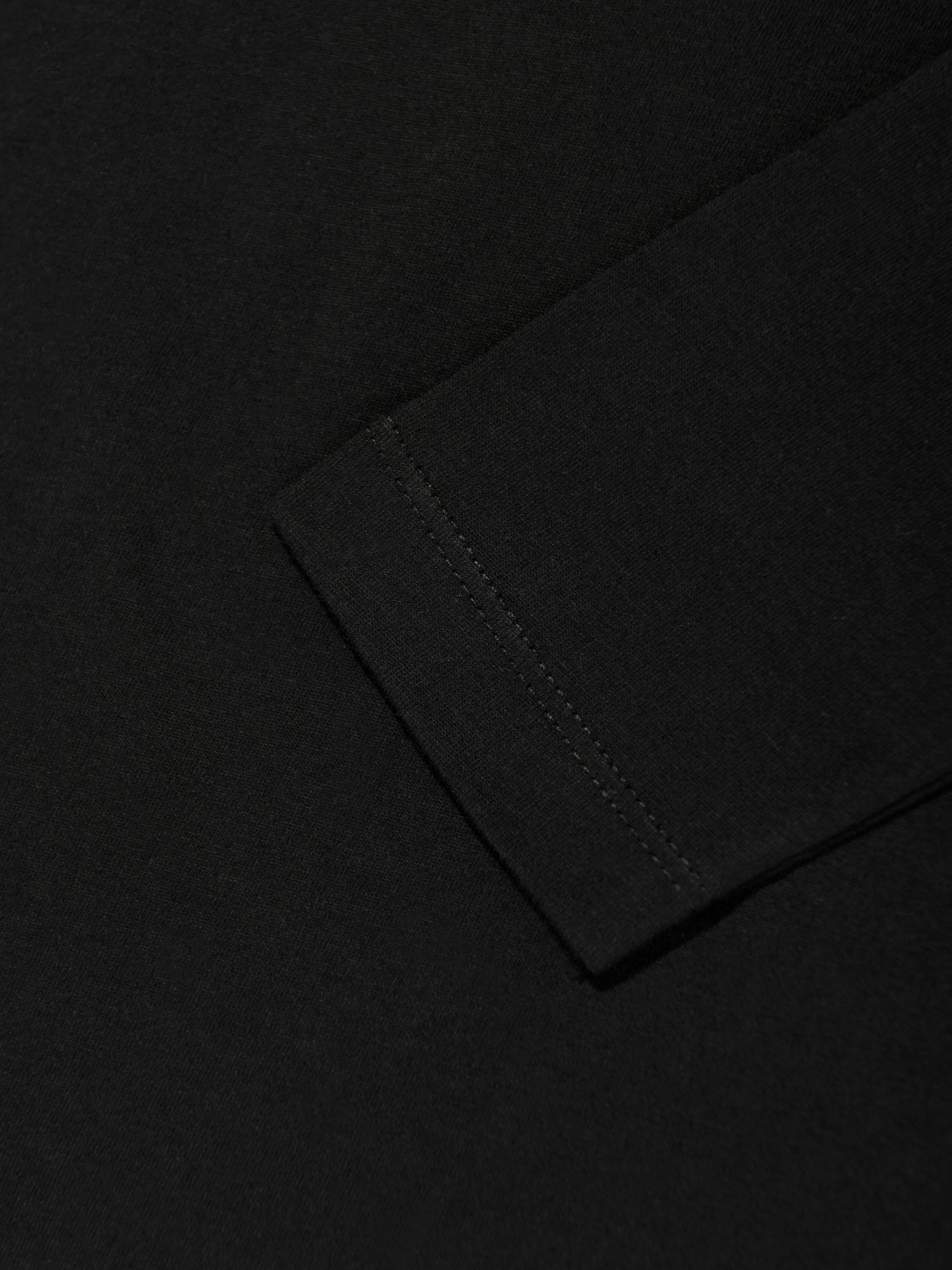 Kinder Langarm Teddy T-Shirt in Schwarz