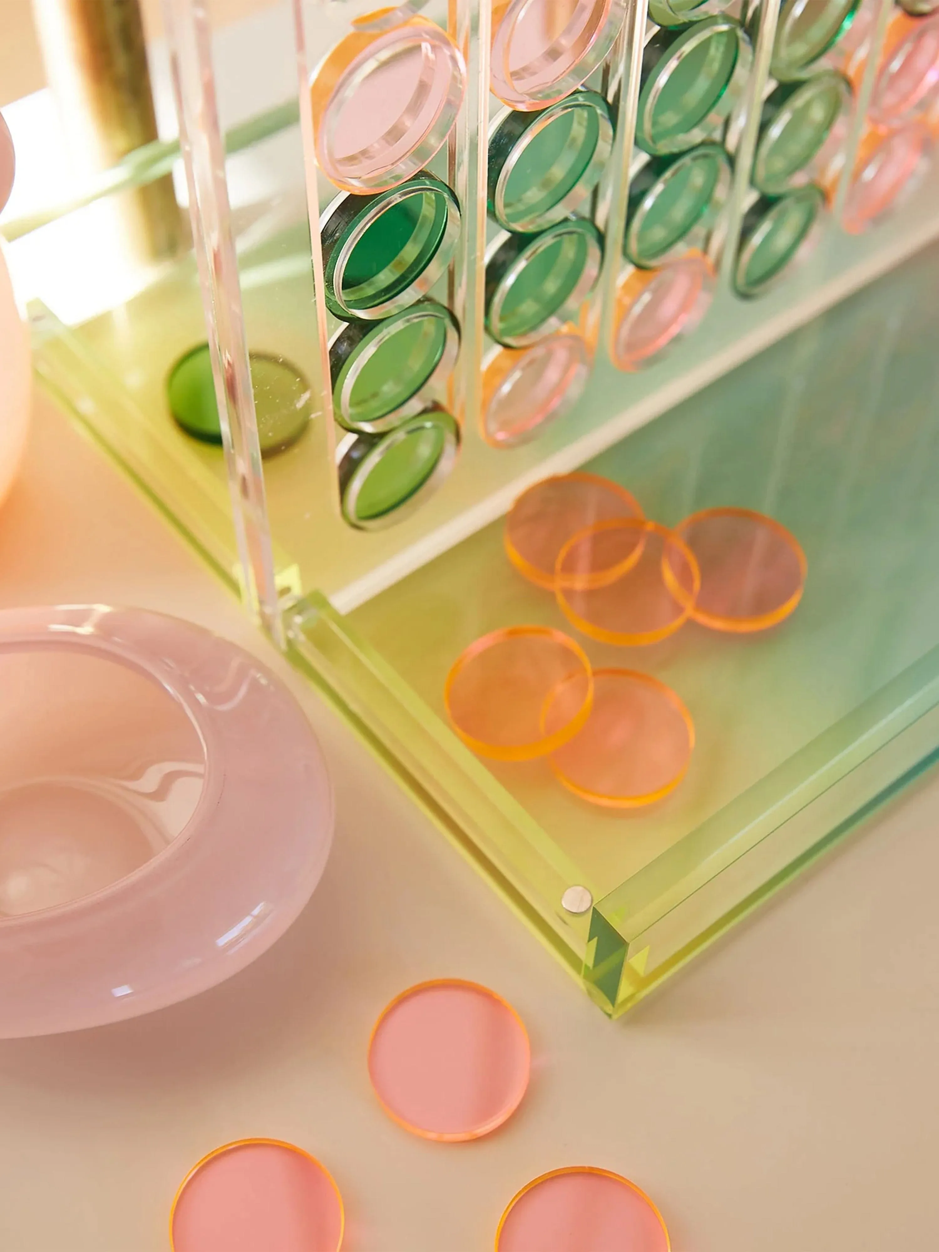 Kinder Lucite 4 in einer Reihe Ombré in Mehrfarben (29cm)