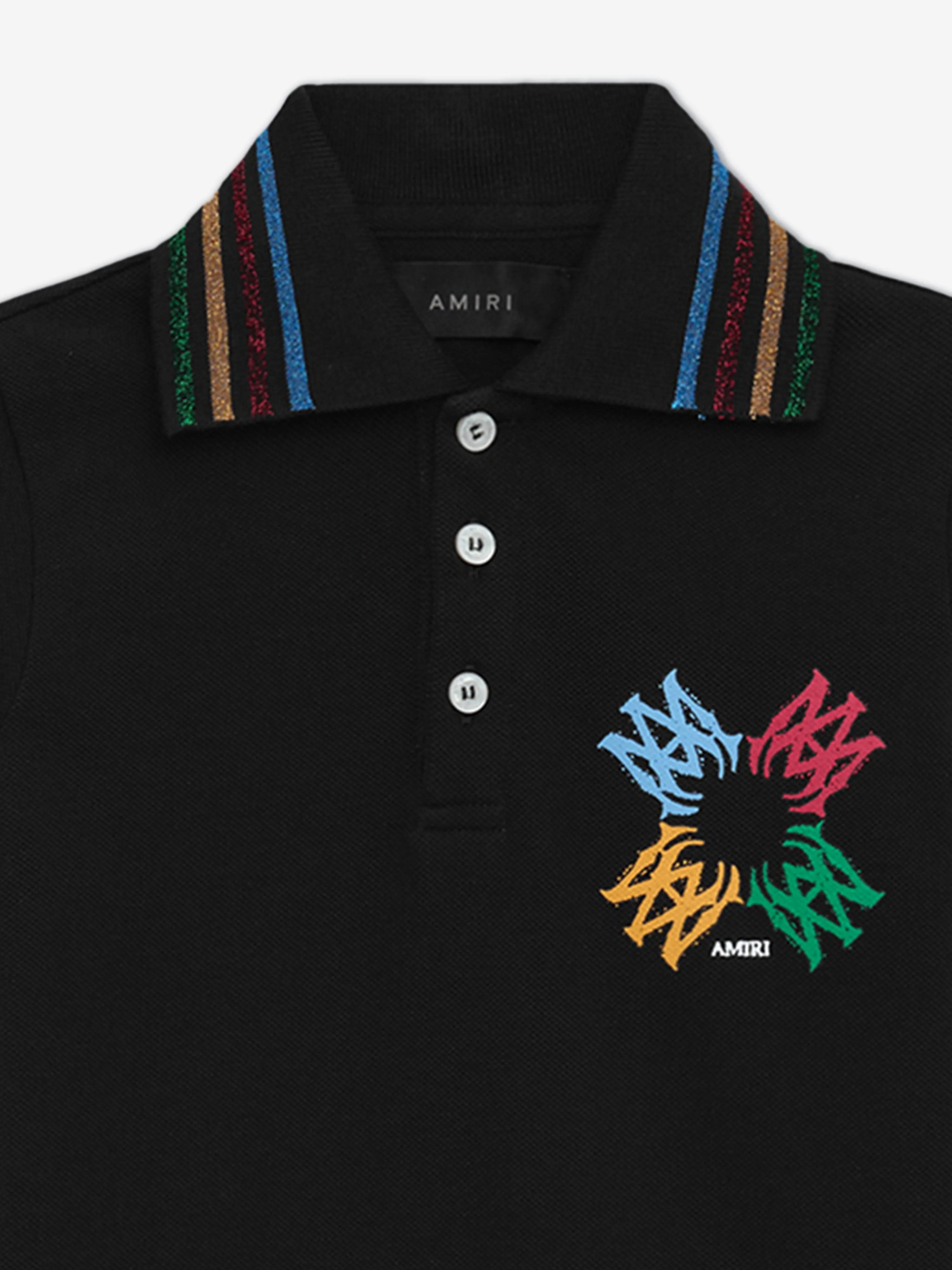 Kids MA Quad Scribble Polo-Shirt in Schwarz