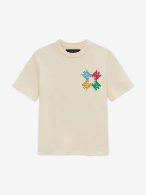 Kids MA Quad Scribble T-Shirt in Elfenbein