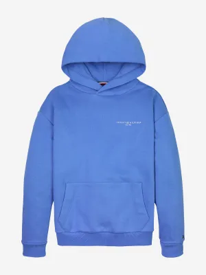 Kids Mini Corp Logo Hoodie in Blau