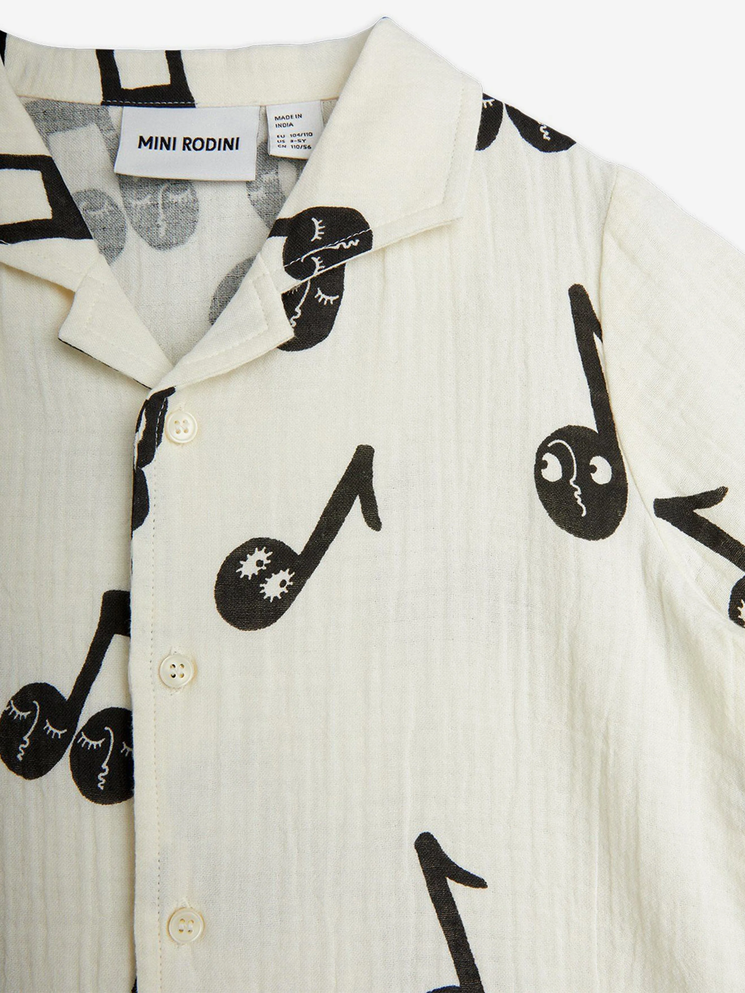 Kids Note AOP Musselin Short in Weiß