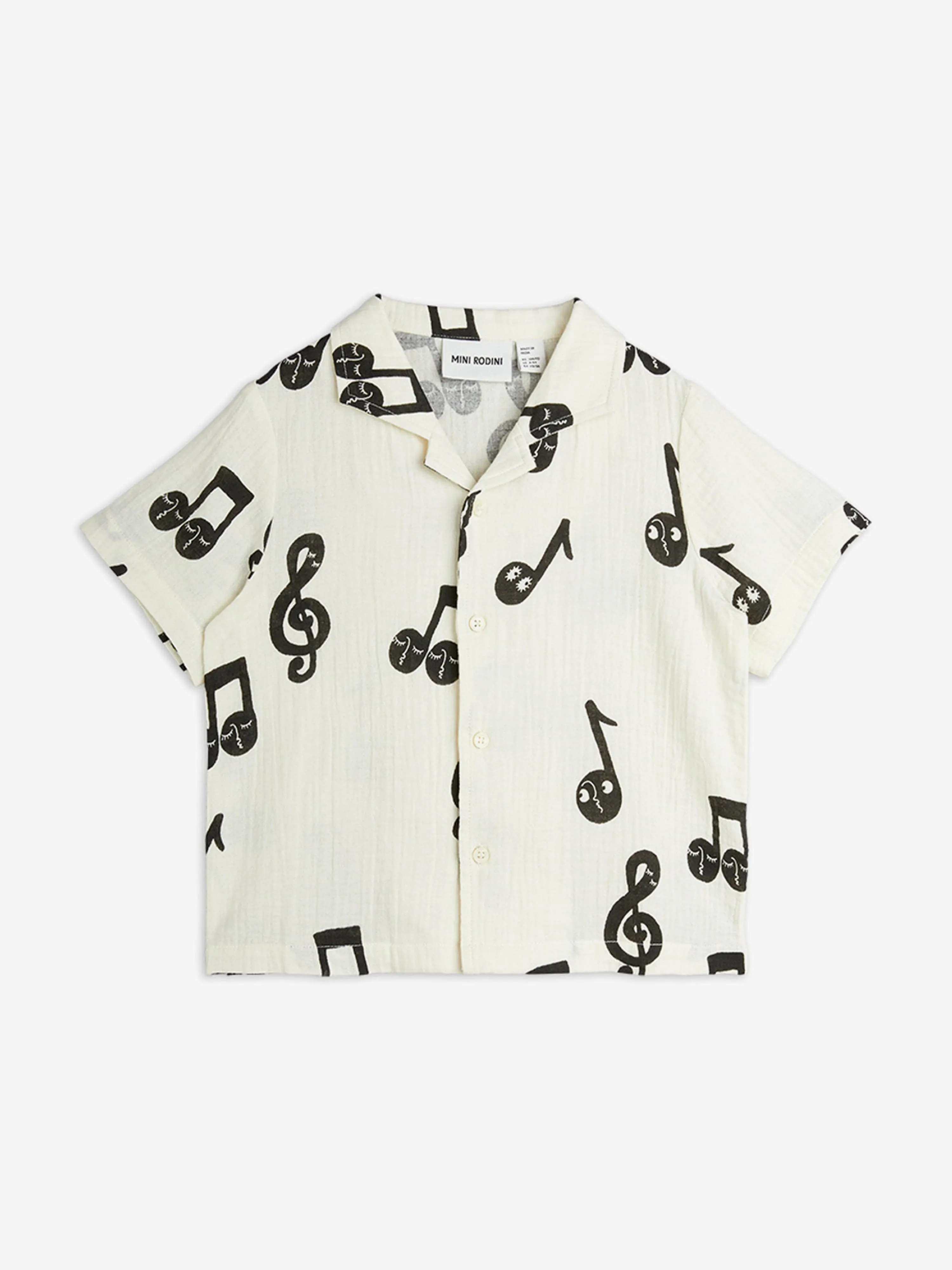 Kids Note AOP Musselin Short in Weiß