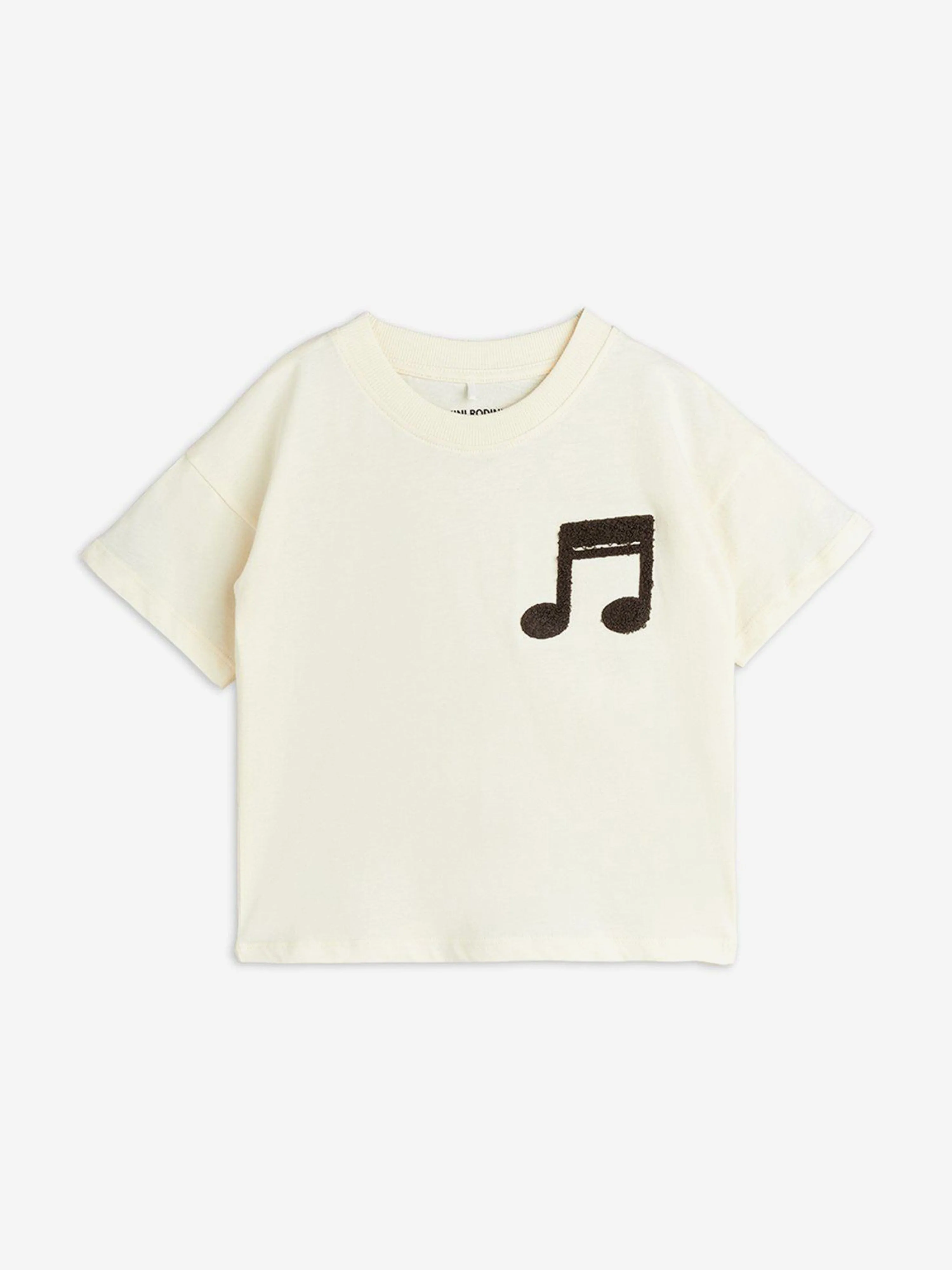 Kids Note Chenille T-Shirt in Elfenbein