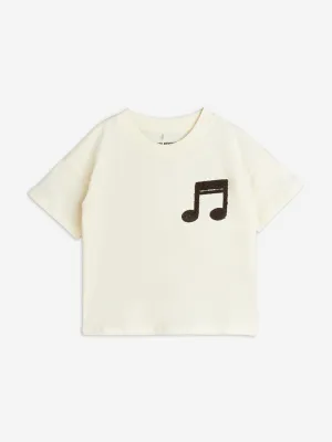 Kids Note Chenille T-Shirt in Elfenbein