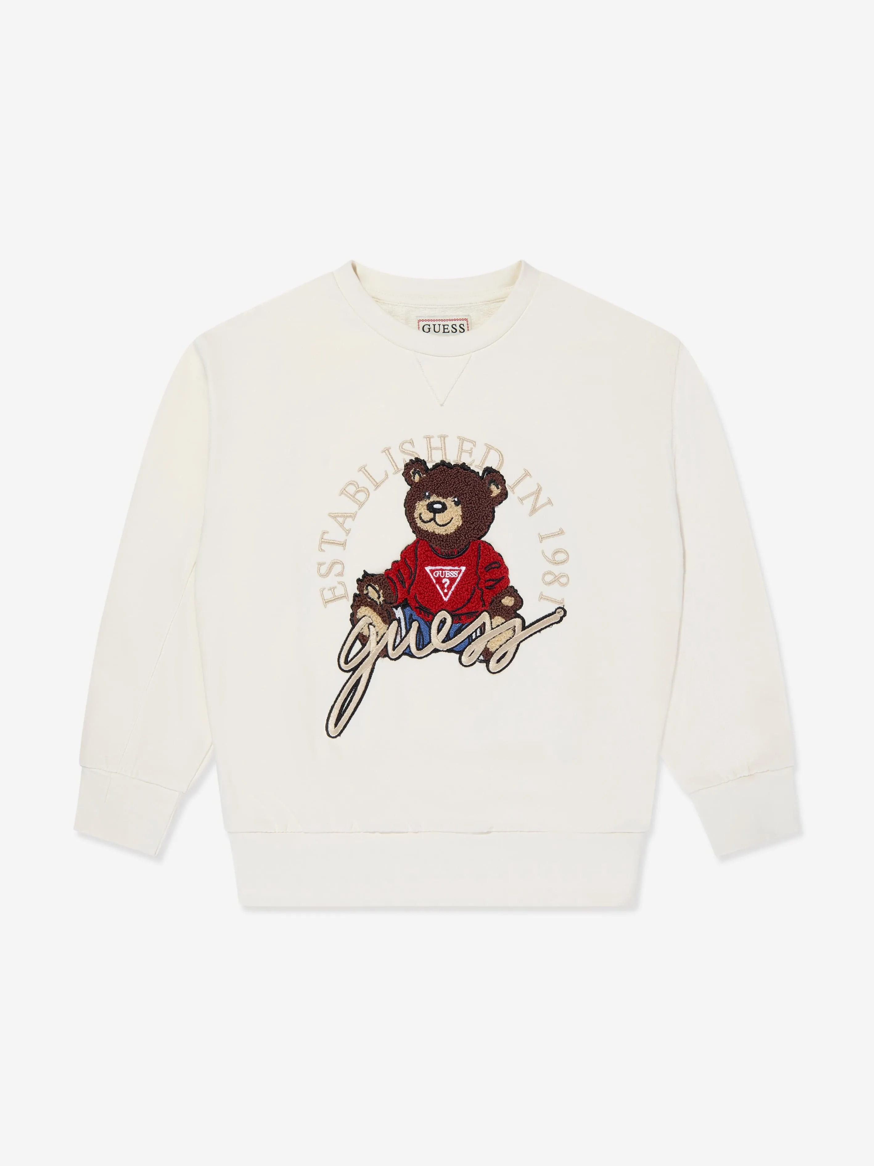 Kinder Übergroßes Aktives Sweatshirt in Weiß