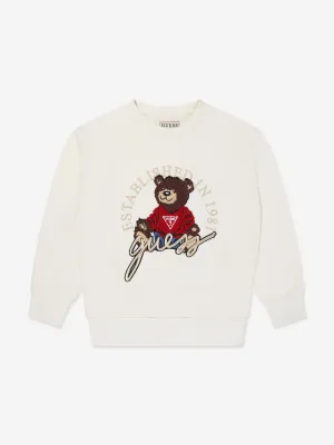Kinder Übergroßes Aktives Sweatshirt in Weiß