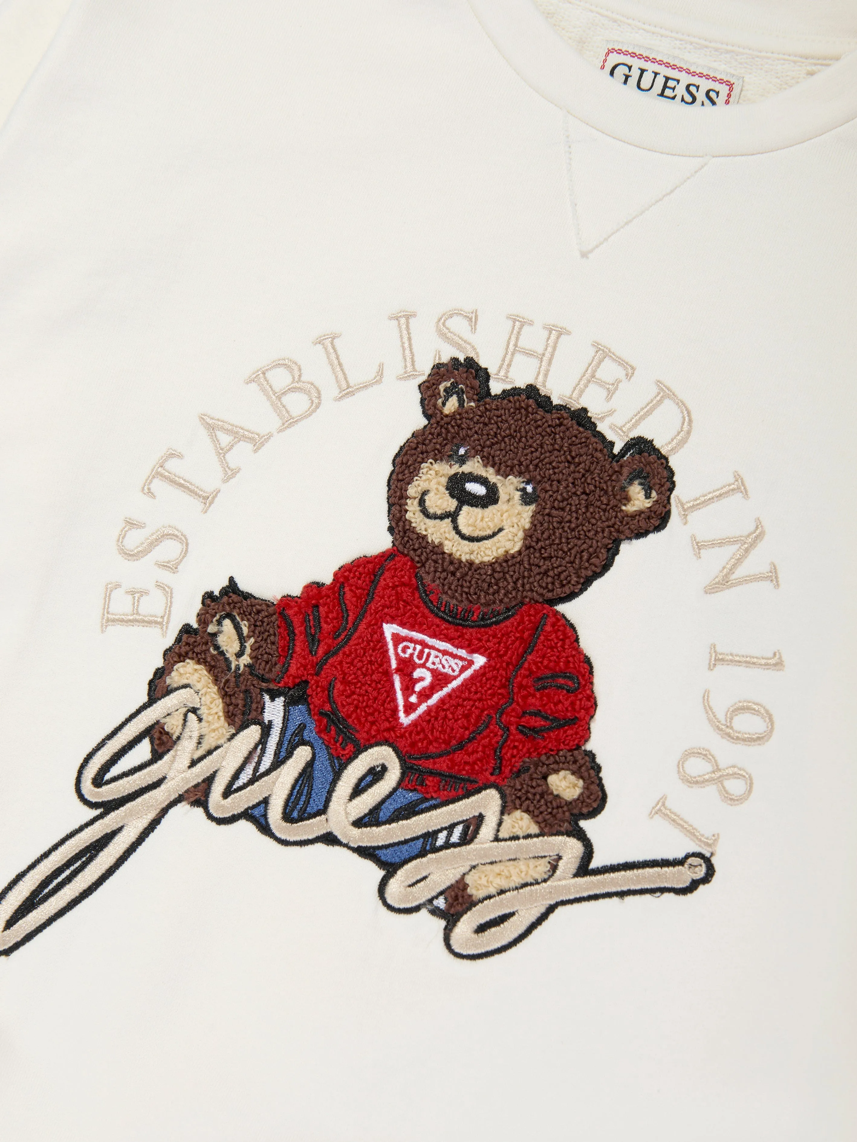 Kinder Übergroßes Aktives Sweatshirt in Weiß