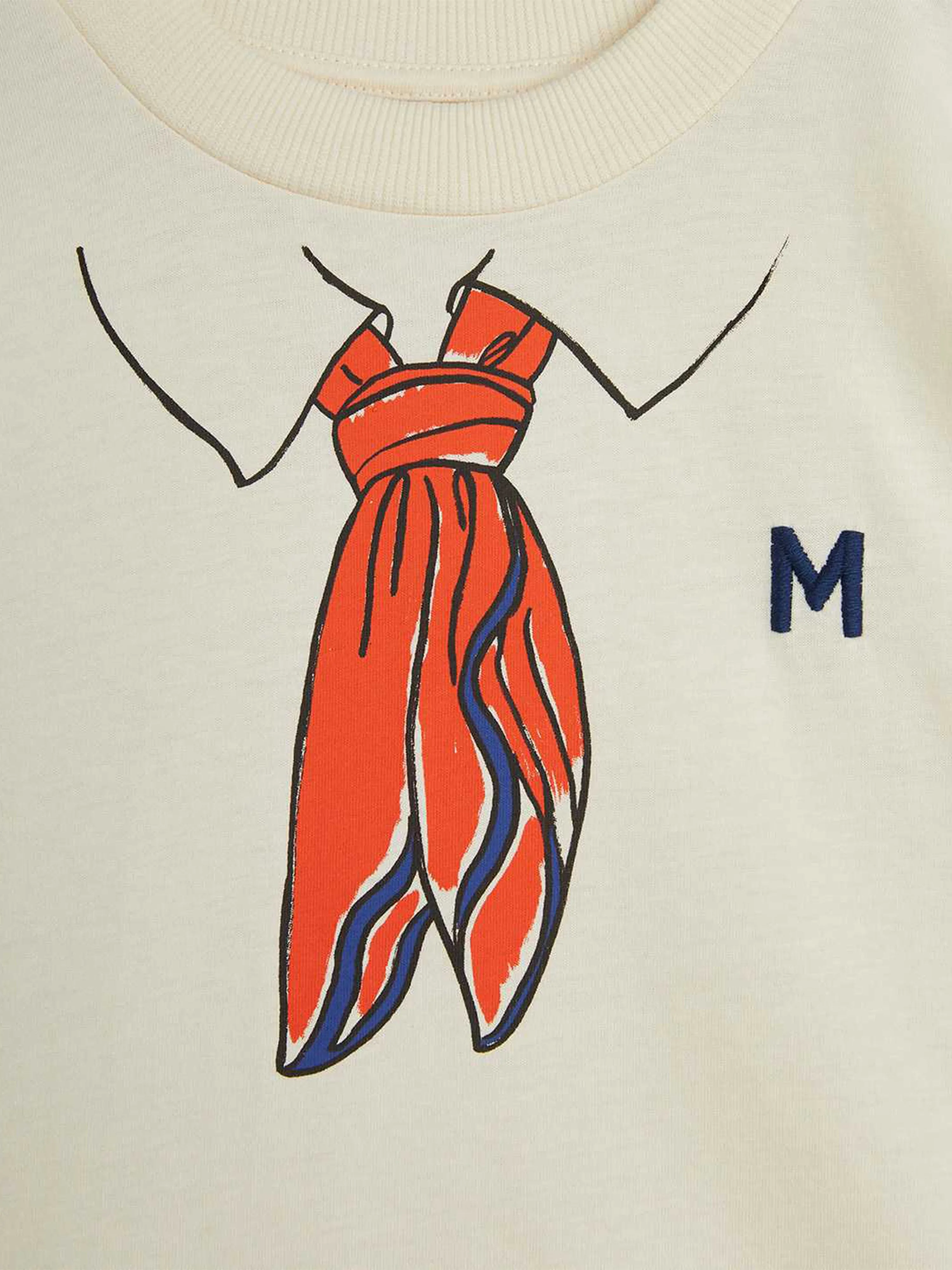 Kinder-Schal-Print T-Shirt in Weiß