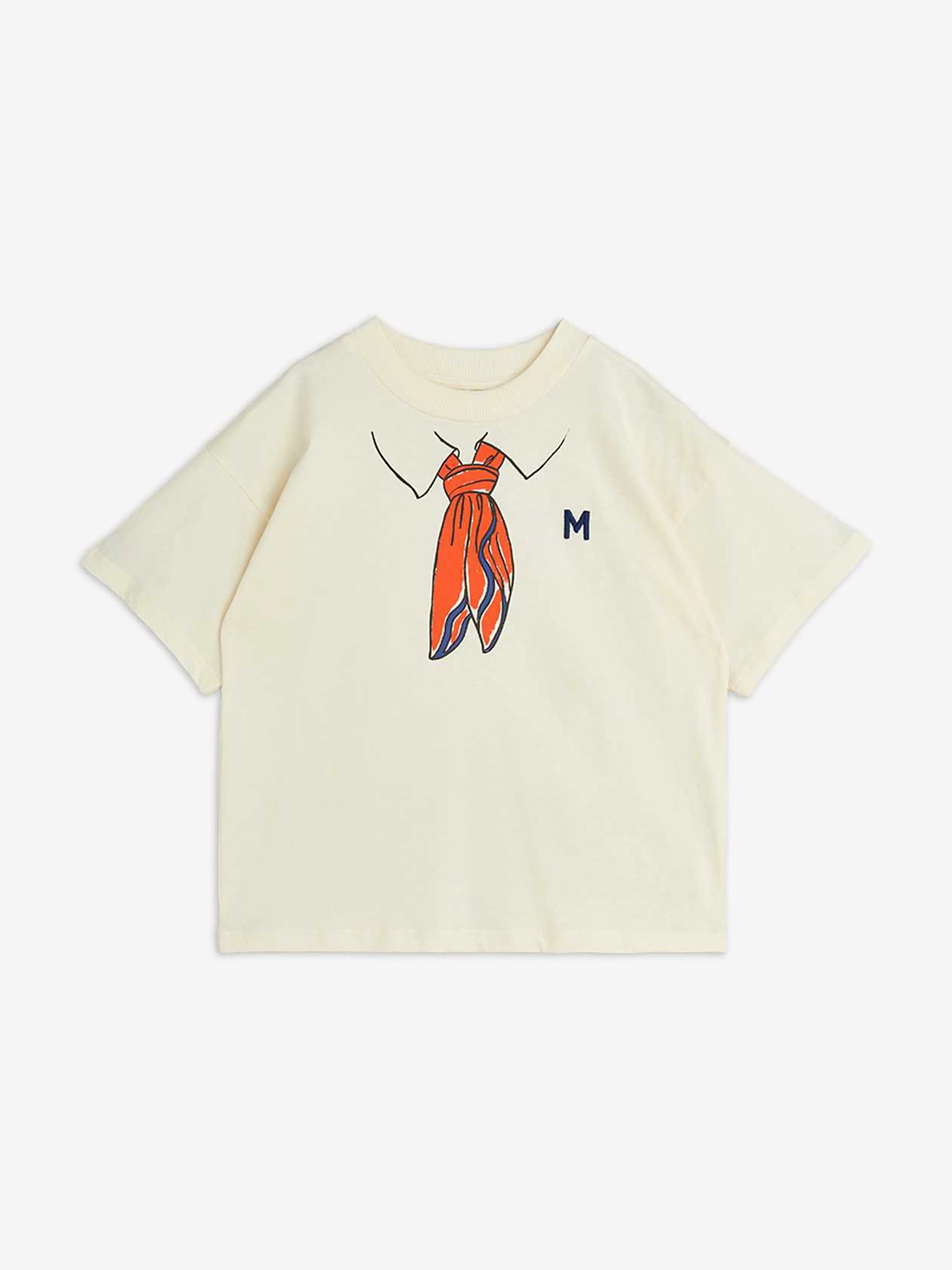 Kinder-Schal-Print T-Shirt in Weiß