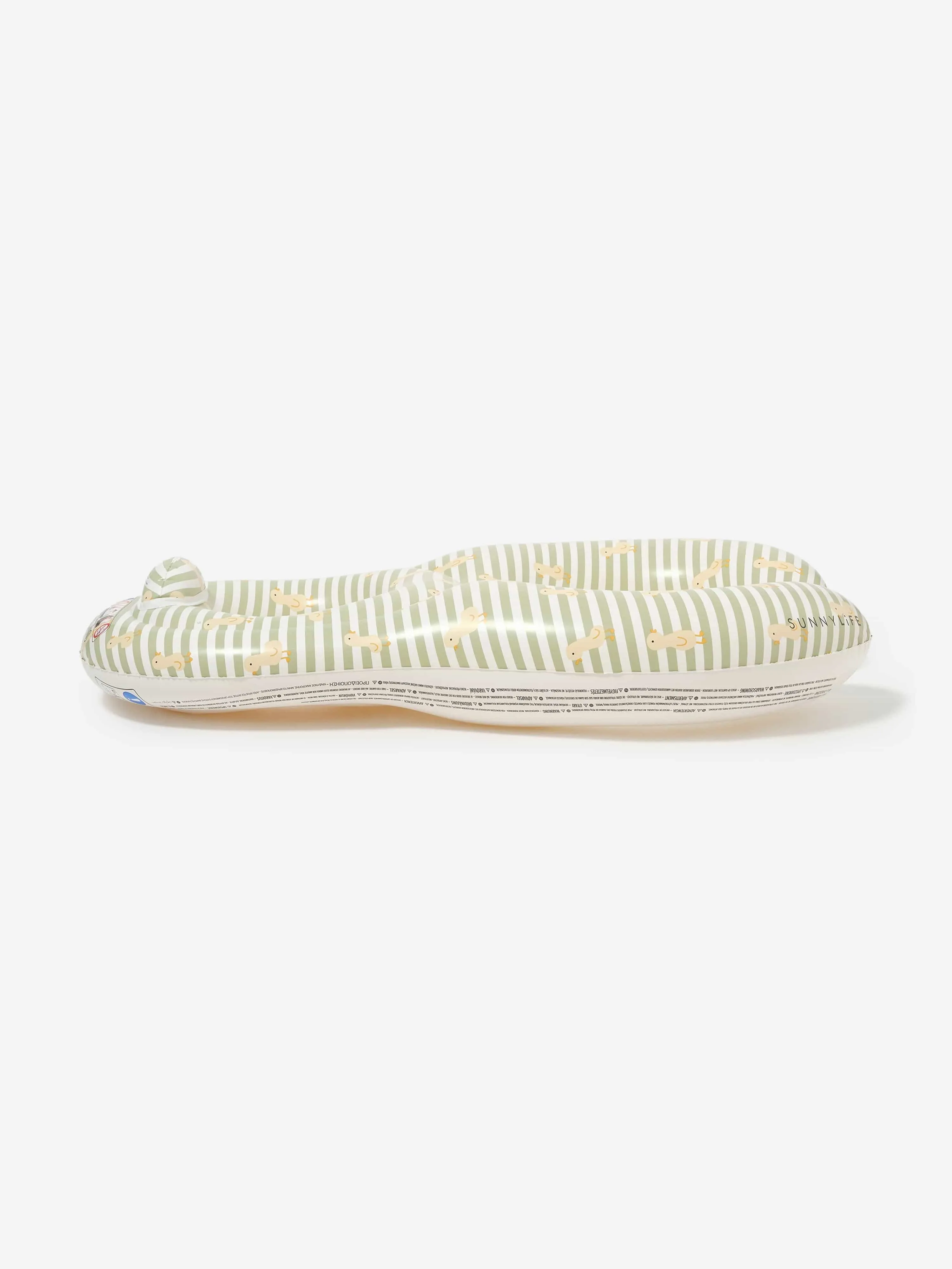 Kinder gestreifter Schwimmring mit Babysitz EU Ente in Grün (110cm)