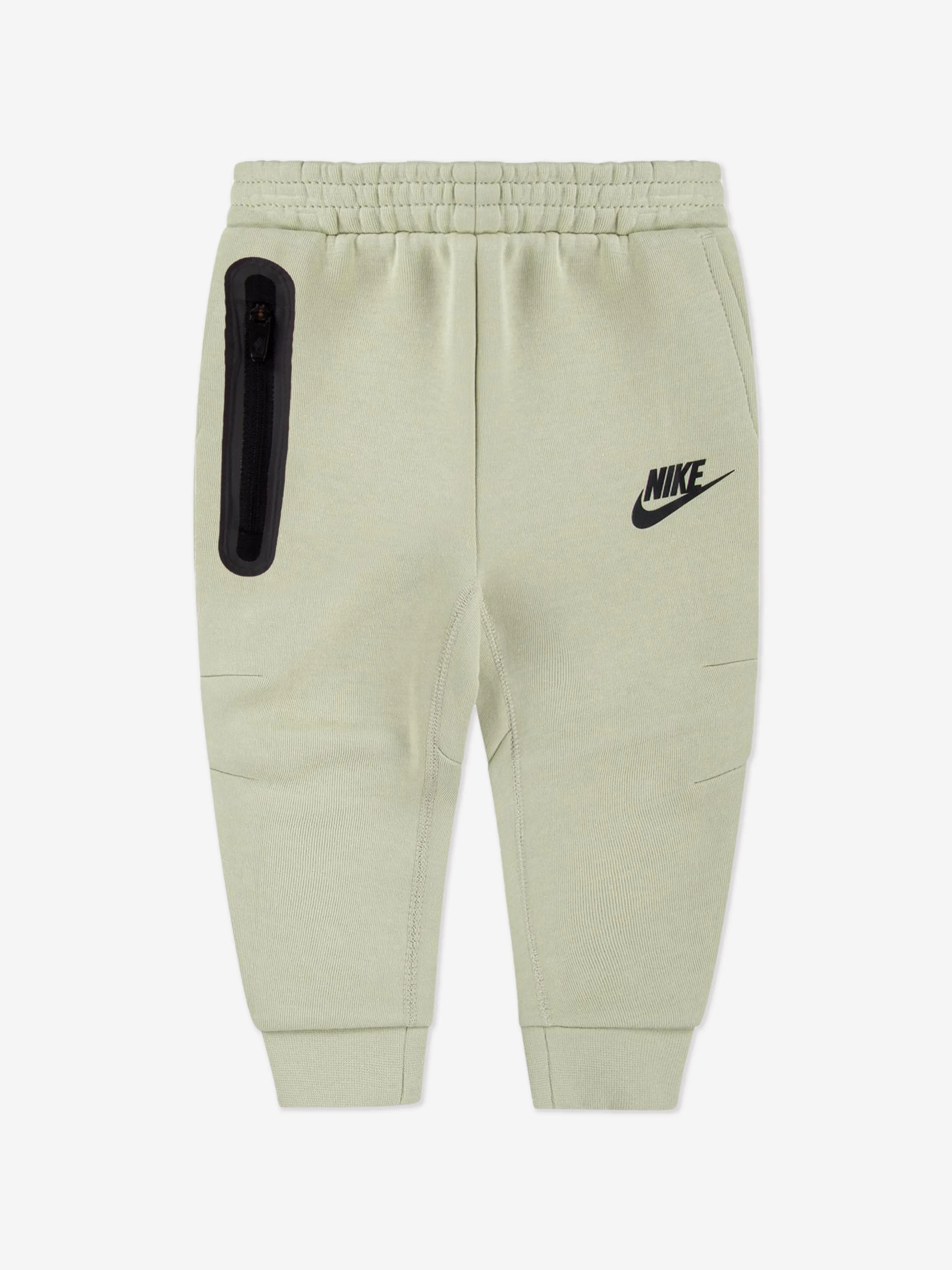 Kids Tech Fleece Kapuzen-Jacke mit Reißverschluss und Jogginghose in Grün