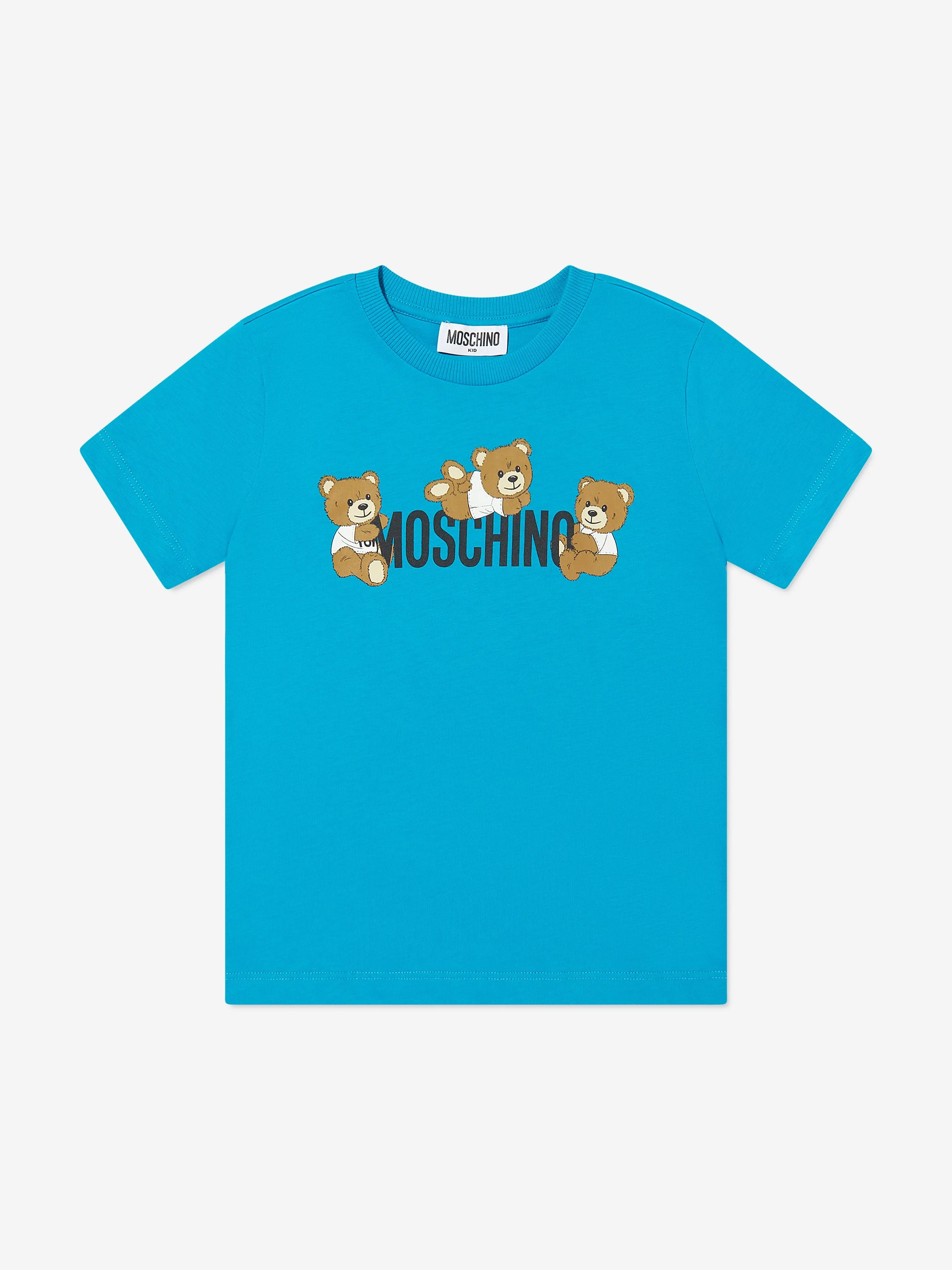 Kinder Teddybär Logo T-Shirt in Blau
