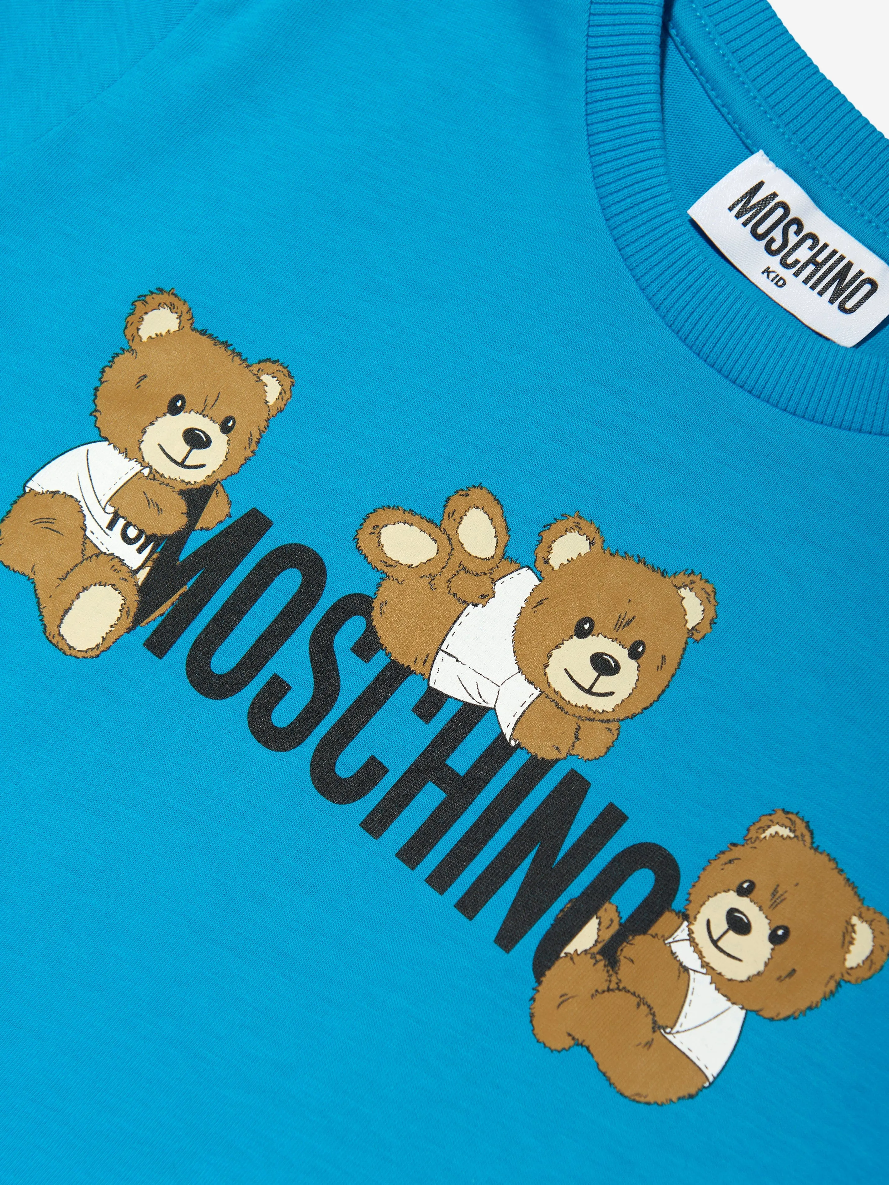 Kinder Teddybär Logo T-Shirt in Blau