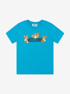 Kinder Teddybär Logo T-Shirt in Blau
