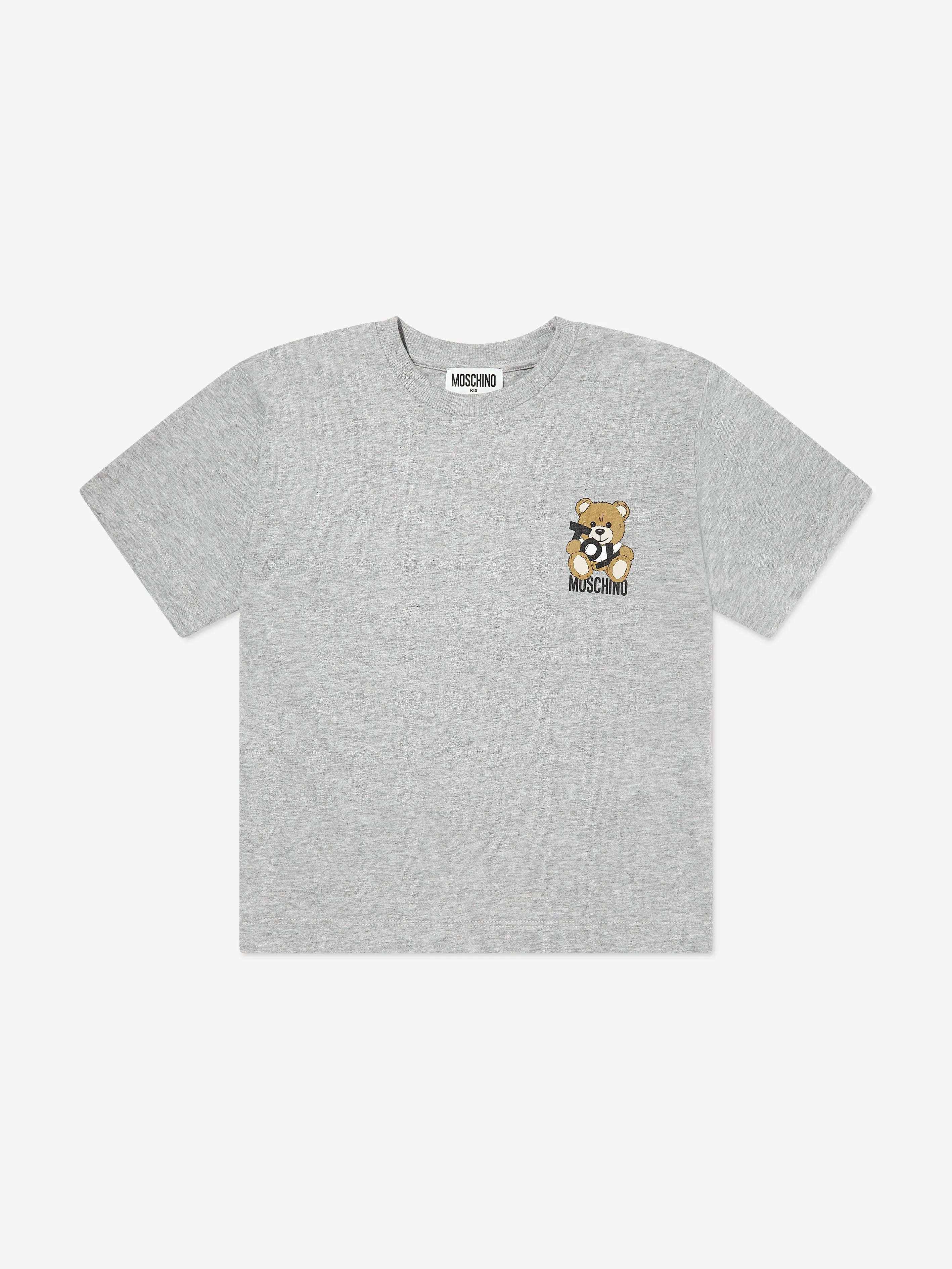 Kinder Teddybär Logo T-Shirt in Grau
